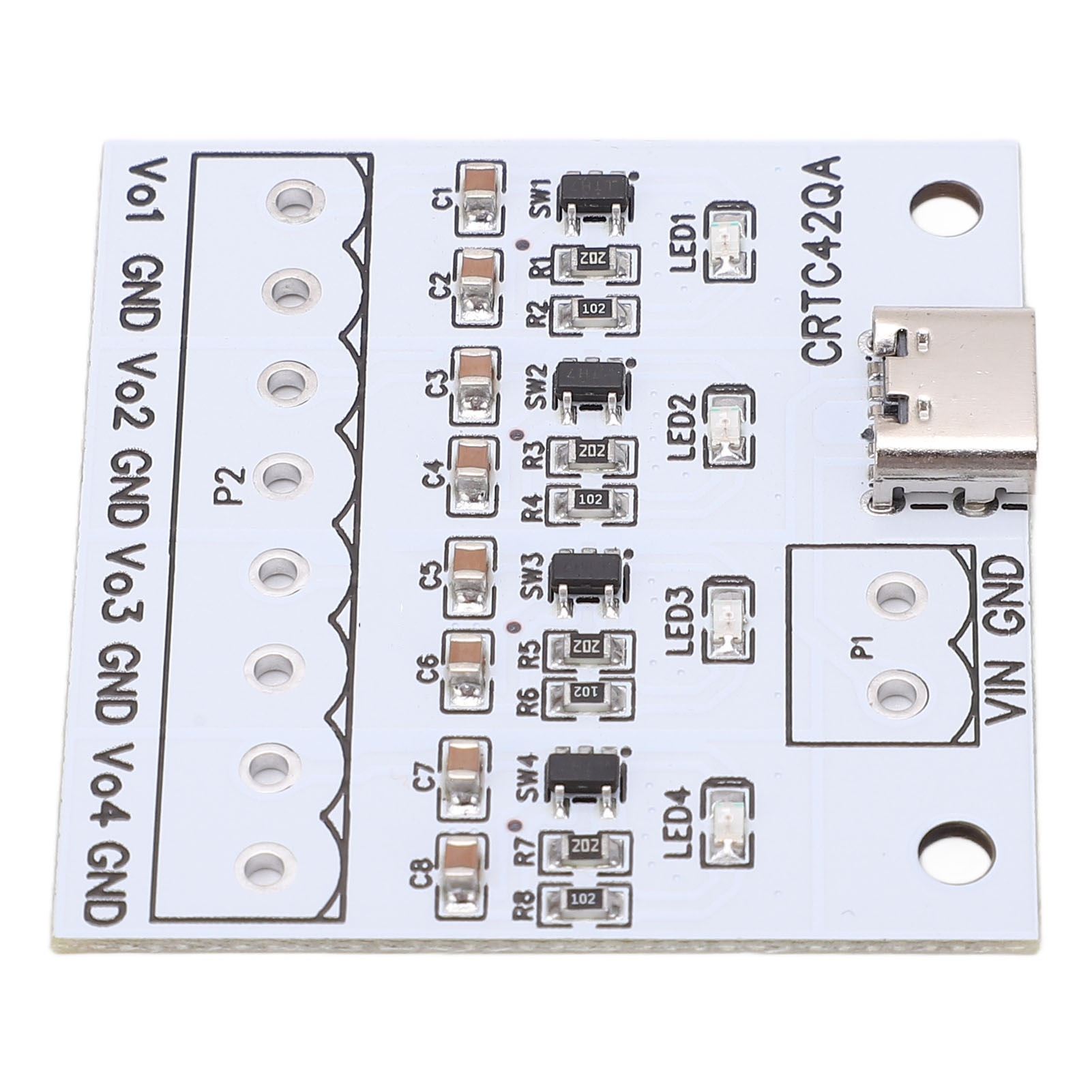 4-kanal-typ-c-lithium-akkuladegerät Für 18650 503035 603443, 3,7 V Dc 5 V Lademodul, Leiterplatte Mit Integriertem Schutz