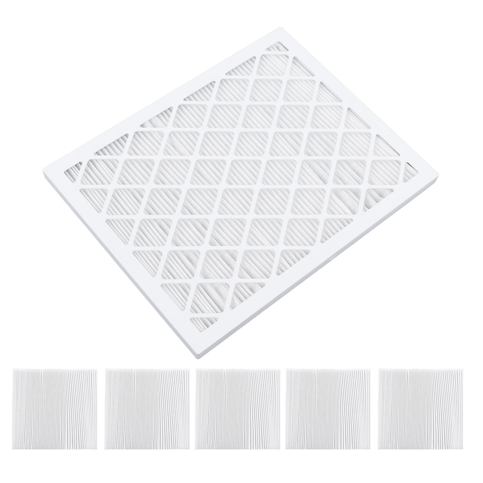 Hocheffizienter, Faltbarer Ofenluftfilter, Plissierter Ersatzfilter Mit Wiederverwendbarem Und Waschbarem Rahmen, Hochleistungs-filterset Für Hlk-systeme