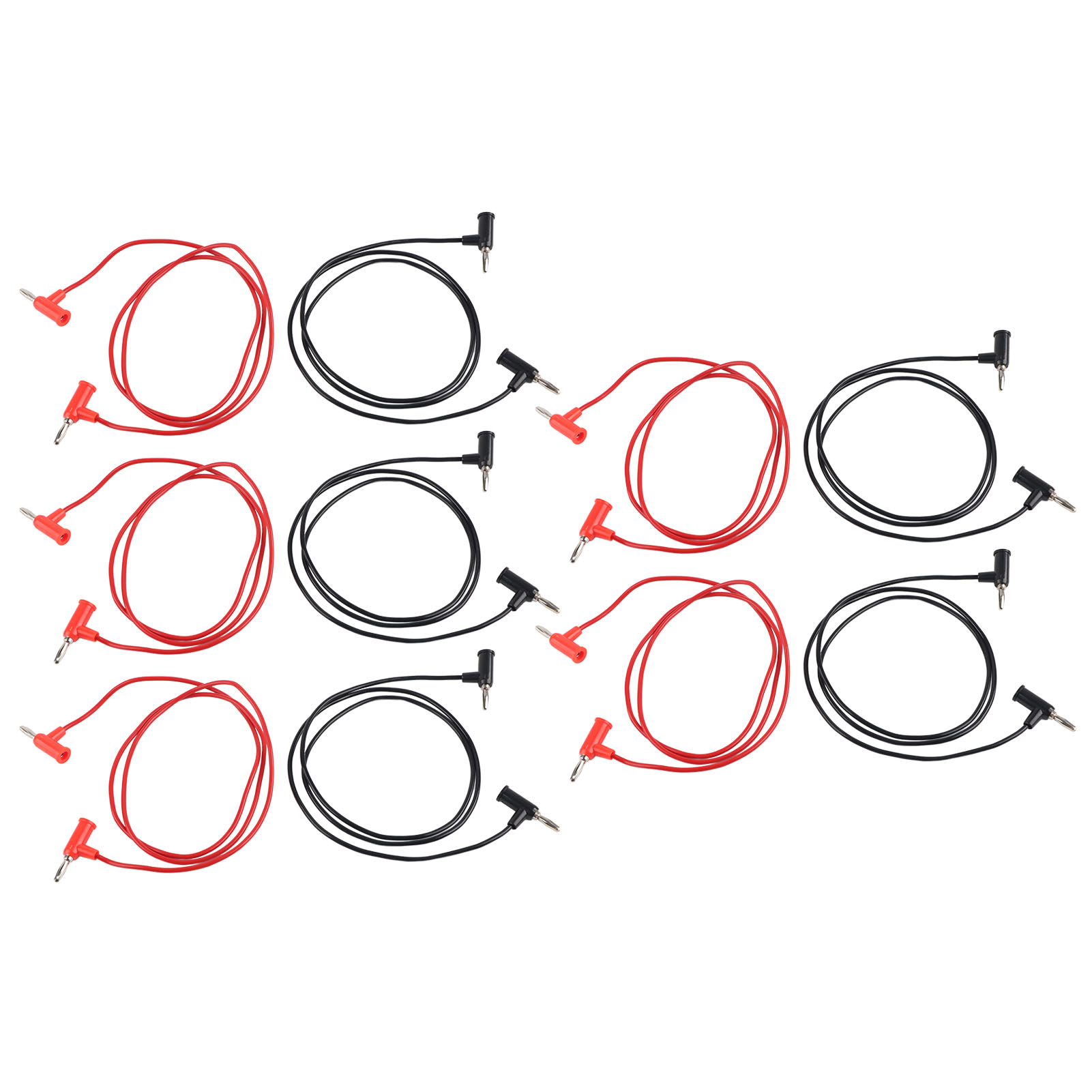 Set Mit 5 Messleitungen (stecker-stecker), 4-mm-bananenstecker, Messingkern, Pvc-ummantelung, Messleitung Für Elektronikreparaturen Und Heimwerkerarbeiten.