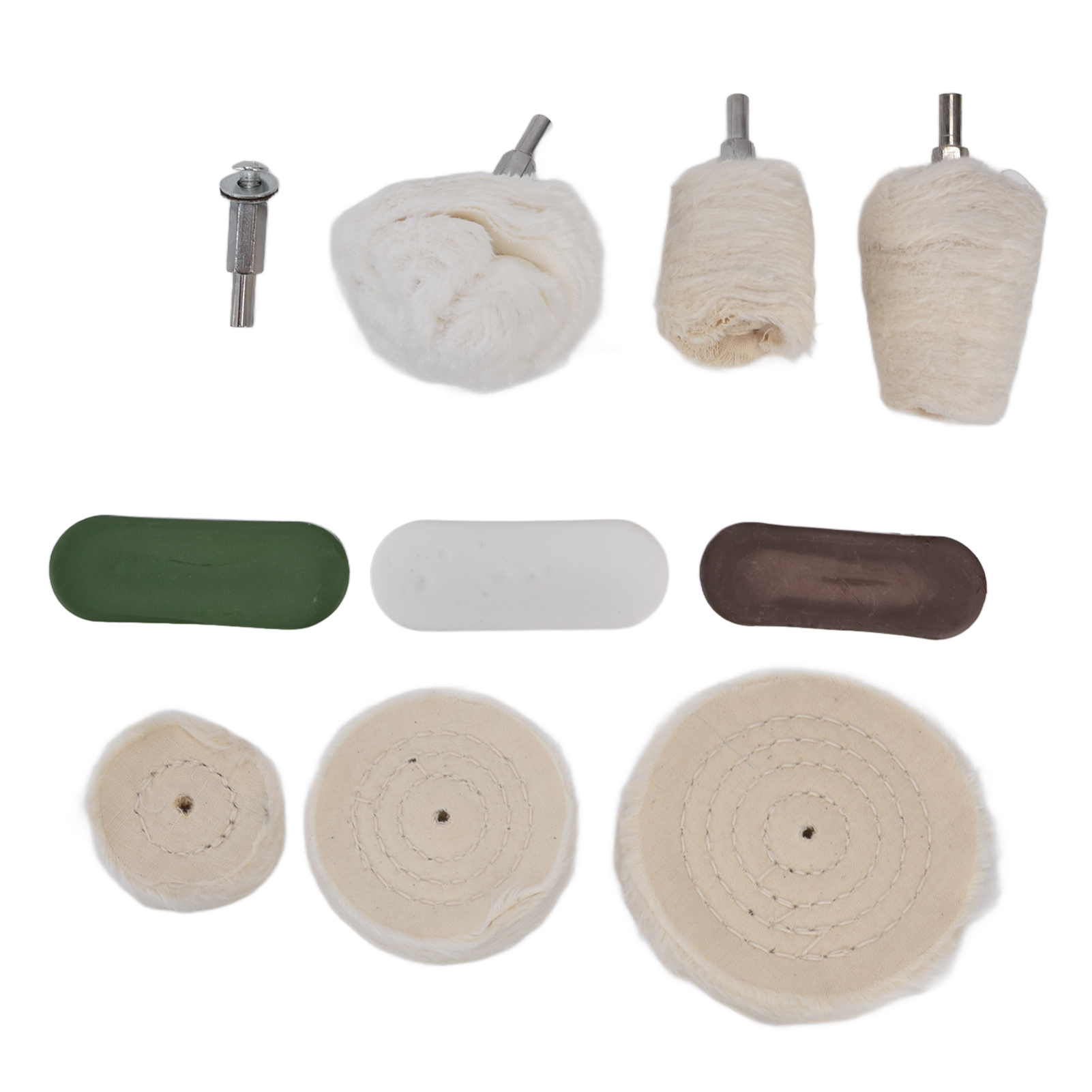 Set Mit 10 Polierscheiben Aus Flanellbaumwolle Für Metall, Marmor Und Glas – Glanzschleif-werkzeugset