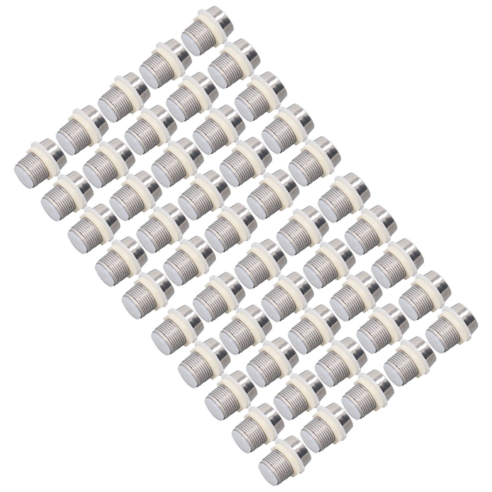 Packung Mit 50 Runden, Verchromten 10-mm-led-fassungen Aus Kunststoff Für Leuchtdioden