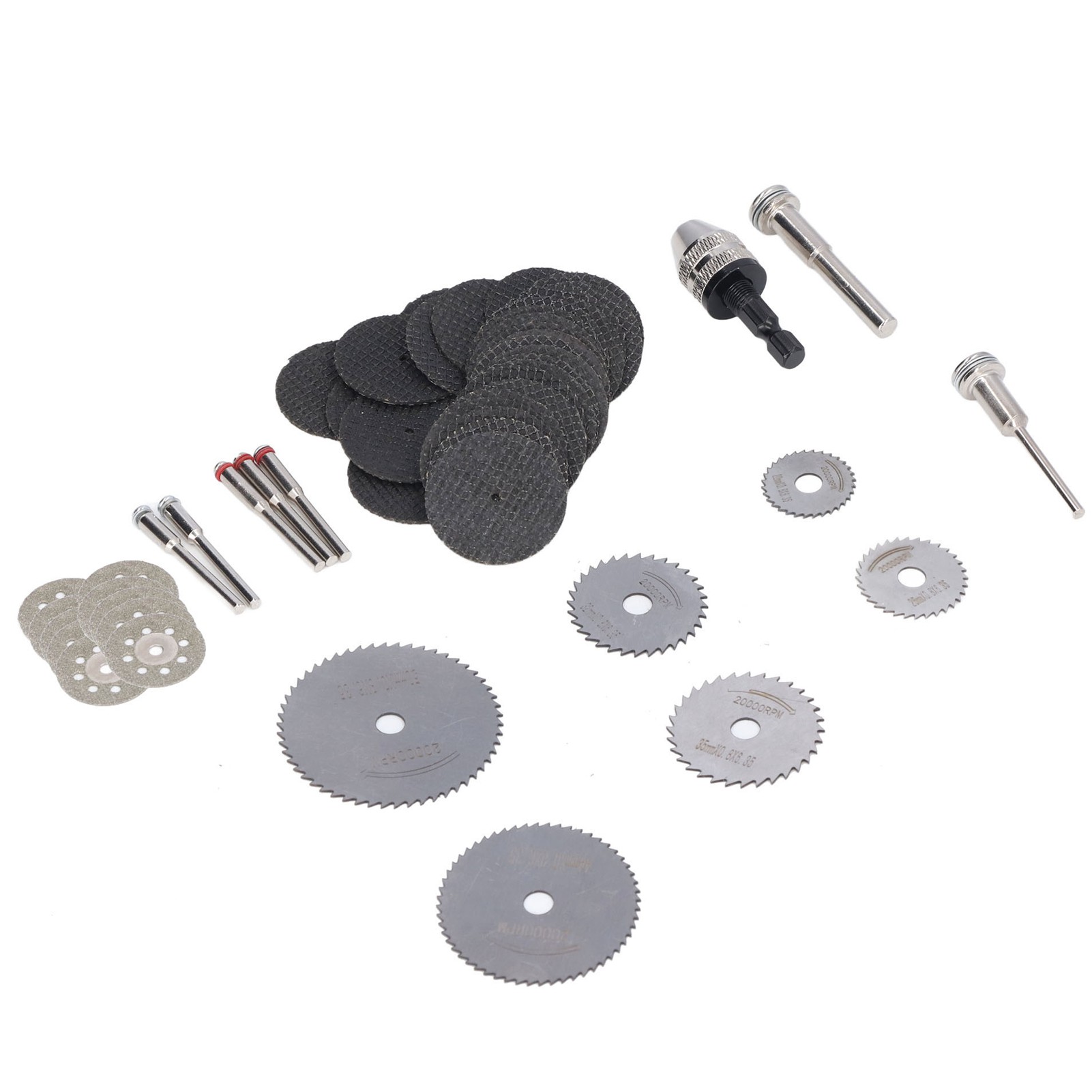 Set Mit 60 Kreissägeblättern, Trenn- Und Schleifscheiben Für Holz, Kunststoff Und Glas – Komplettes Werkzeugset
