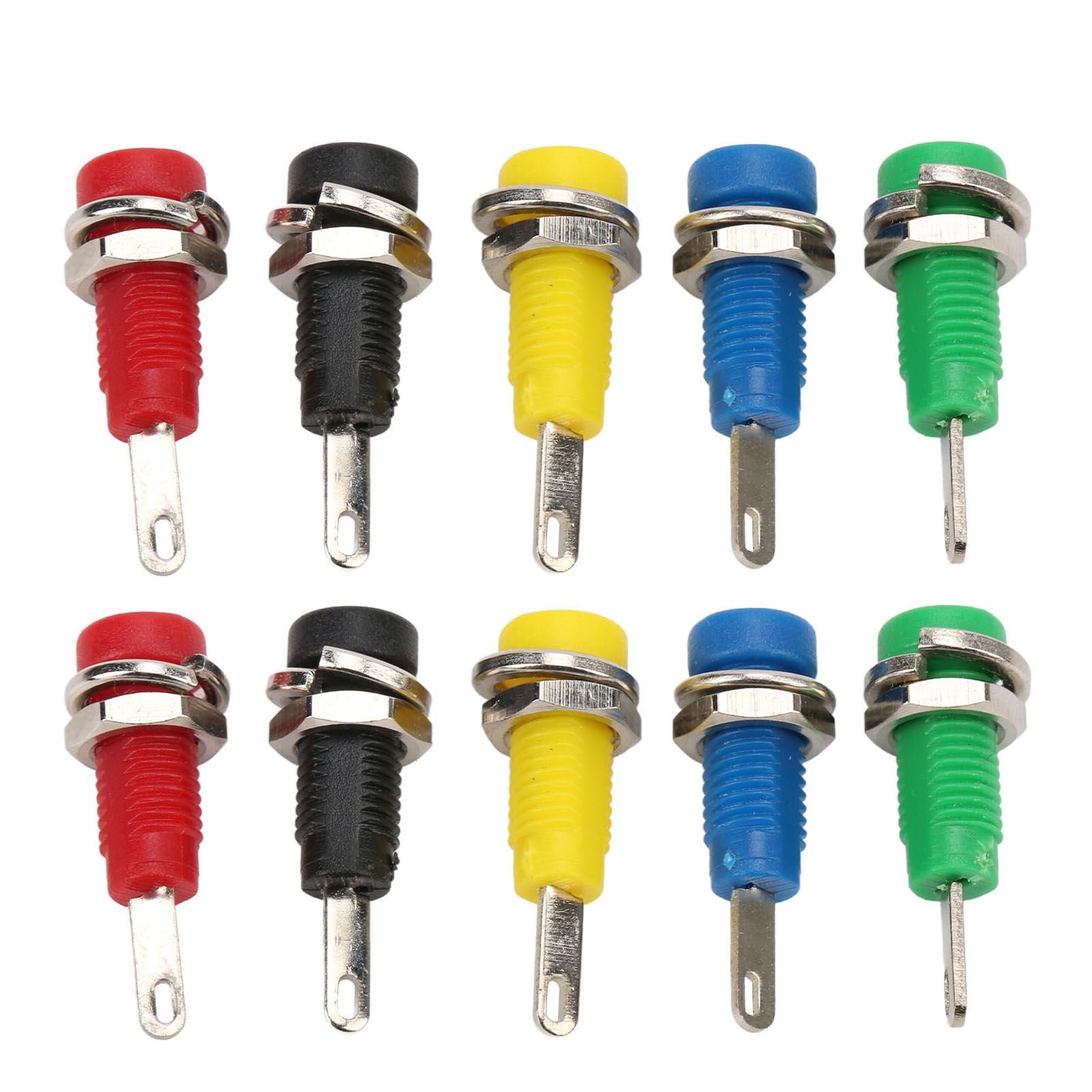 5er-packung 2-mm-bananenstecker Zum Löten, 5 Farben, 30 V Ac – 60 V Dc/10 A Max., Federkontaktbuchse Für Usv, Boote