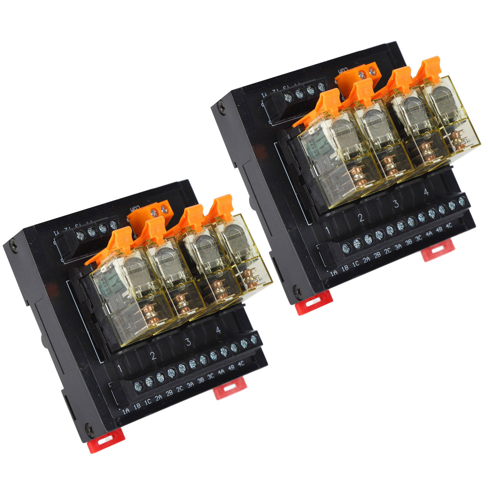 2-teiliges Relaismodul, Dc-sps-steuerplatine, Din-schiene, 4 Kanäle (1 Schließer, 1 Öffner), Bem1s-4mz, 250 V Ac