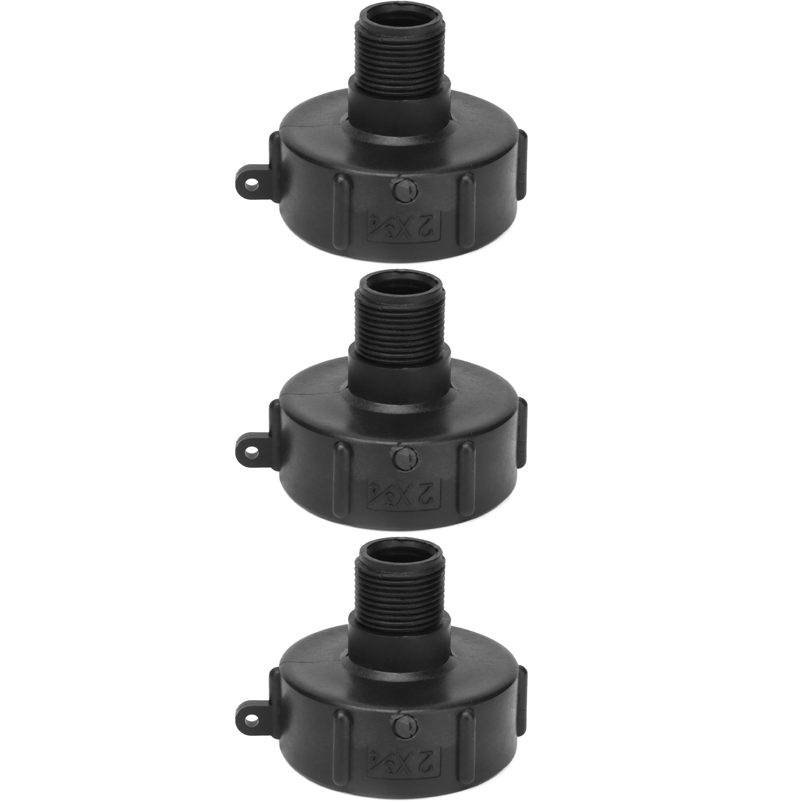 Set Mit 3 Ibc G3/4 Gewinde-abs-anschlüssen, Kunststoff-ablaufadapter, Ersatzventil, S60-2-zoll-nps-anschluss