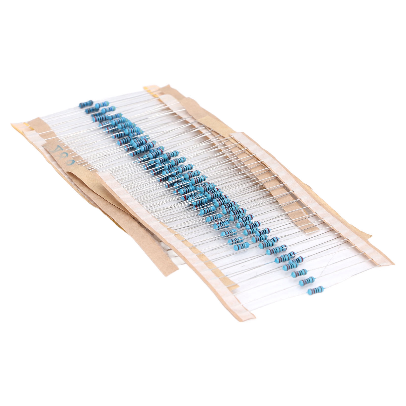 Packung Mit 600 1/4-w-widerständen, Metallfilm, 5 Farbige Ringe, Sortiert 10 Ω–1 Mω, 1 % Genauigkeit