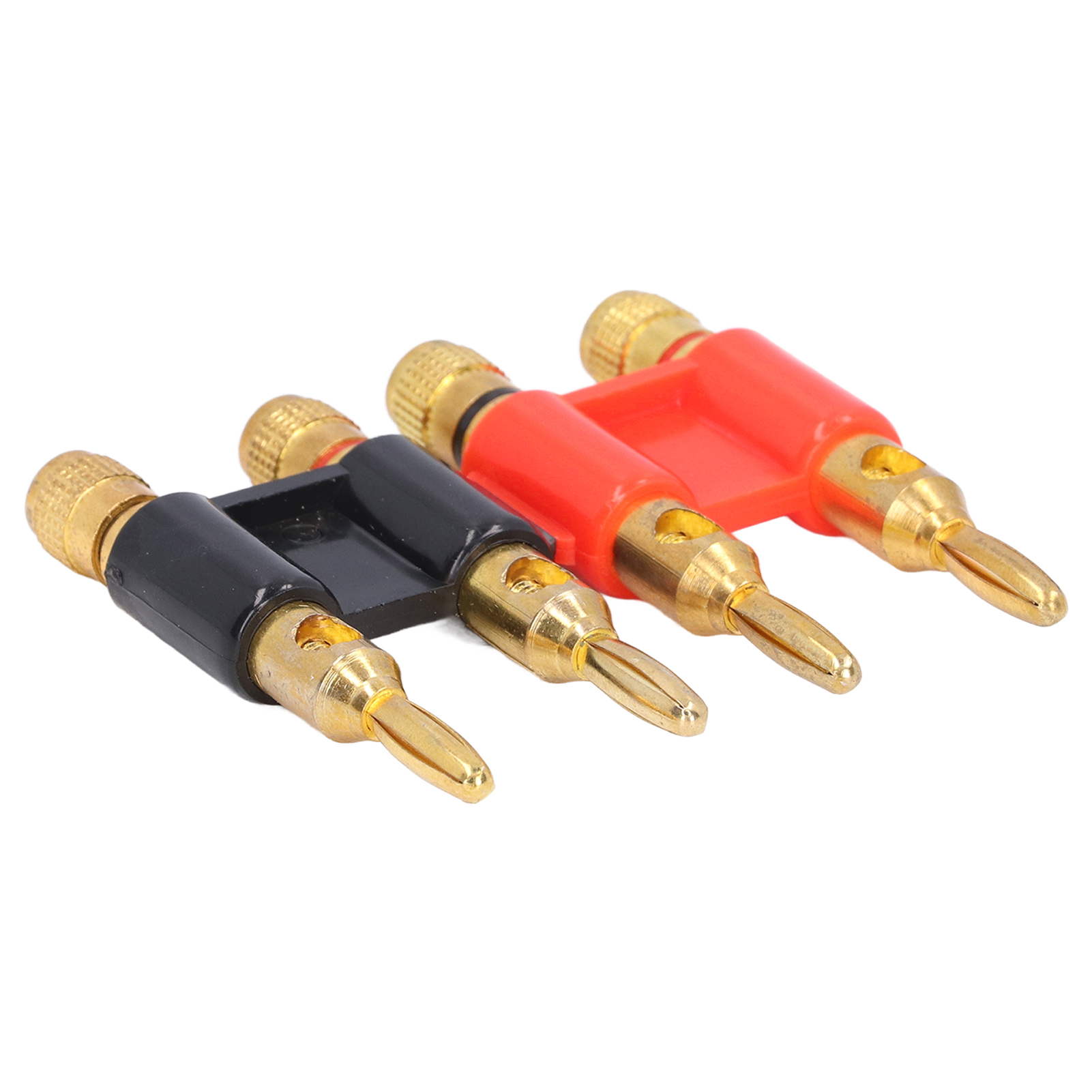 2er-pack Stapelbare Doppel-bananenstecker (männlich), 2-wege-messingstecker, Lautsprecherkabelzubehör 32 A 1000 V