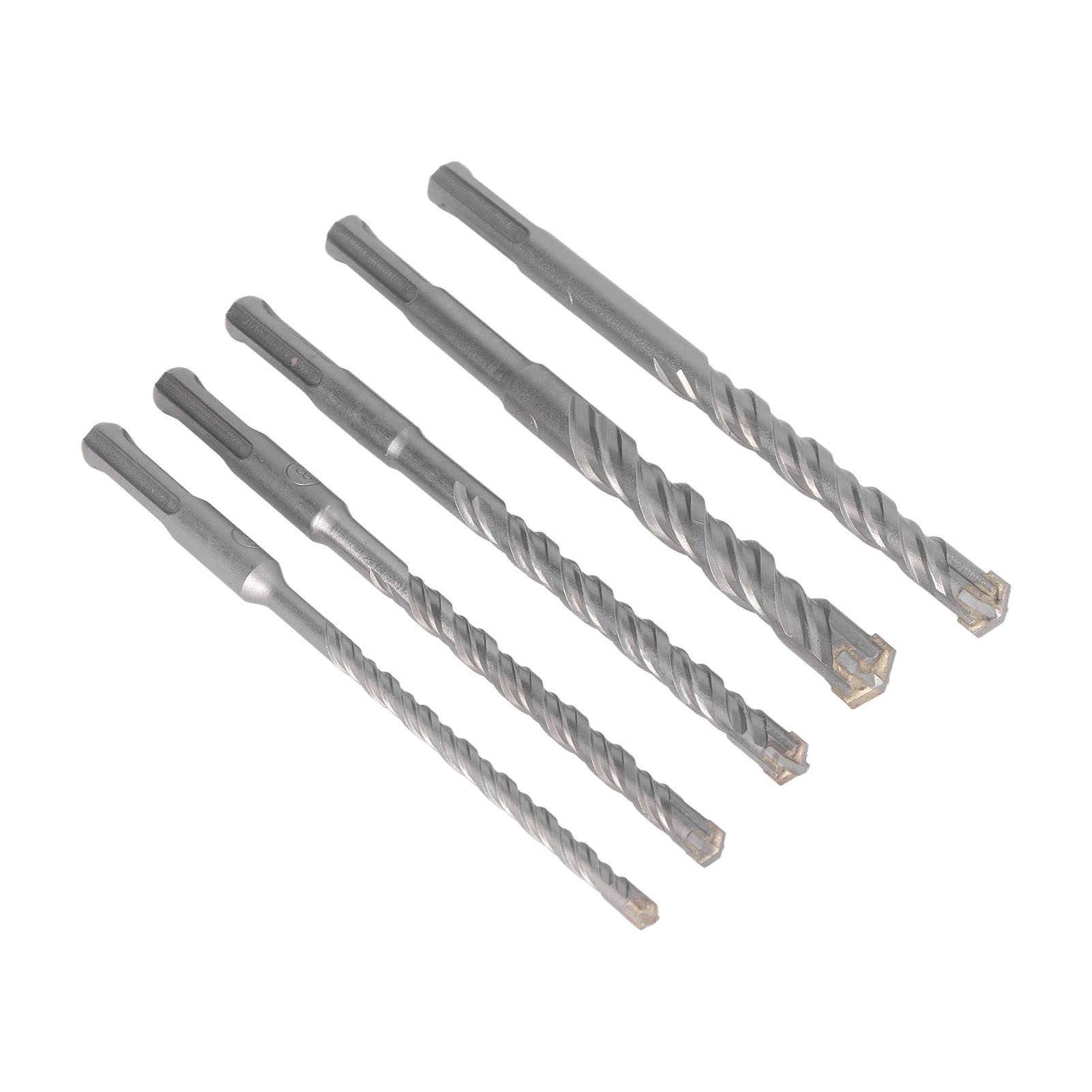 Set Mit 5 Betonbohrern 160 Mm, Hartmetall 40cr, Mauerwerksbohrer 6-14 Mm, Für Wände, Ziegel Und Betonsteine, Robust Und Langlebig.