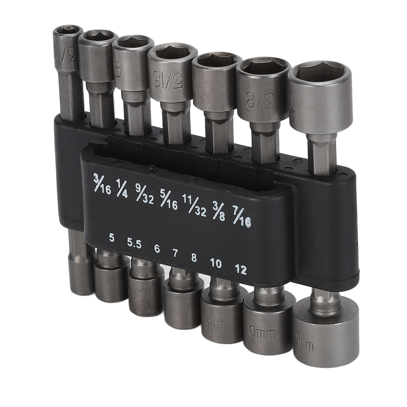 Set Mit 14 Sechskant-steckschlüsseleinsätzen Aus Chrom-vanadium-stahl, Abs-bohrfutter Mit Aufbewahrungsbasis, Schraubendreherzubehör Für Bohrmaschine