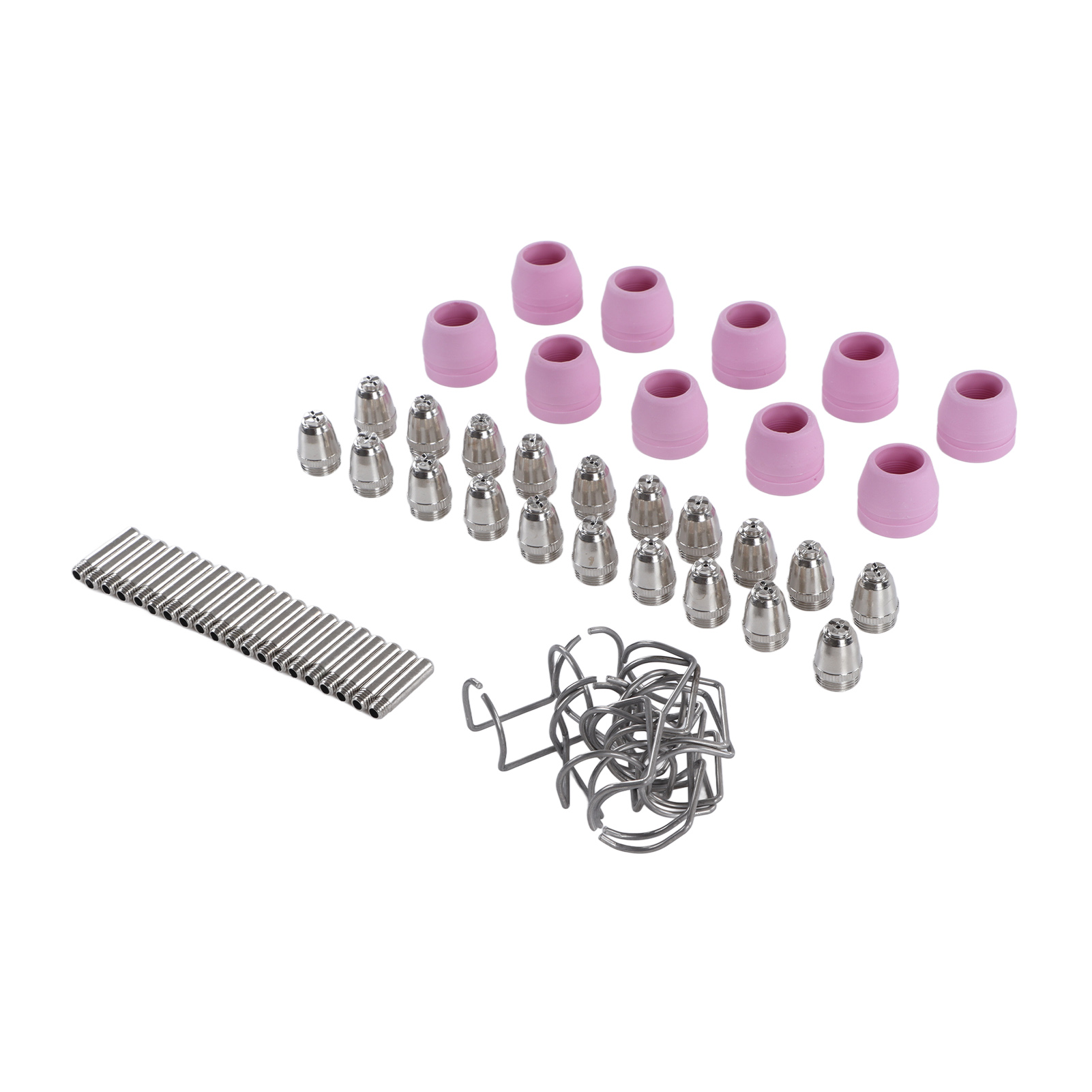 Verbrauchsmaterialset Für Den Plasmabrenner Ag60: Elektroden, Düsen, Schutzkappen, Ringe Und Halter, Komplettset