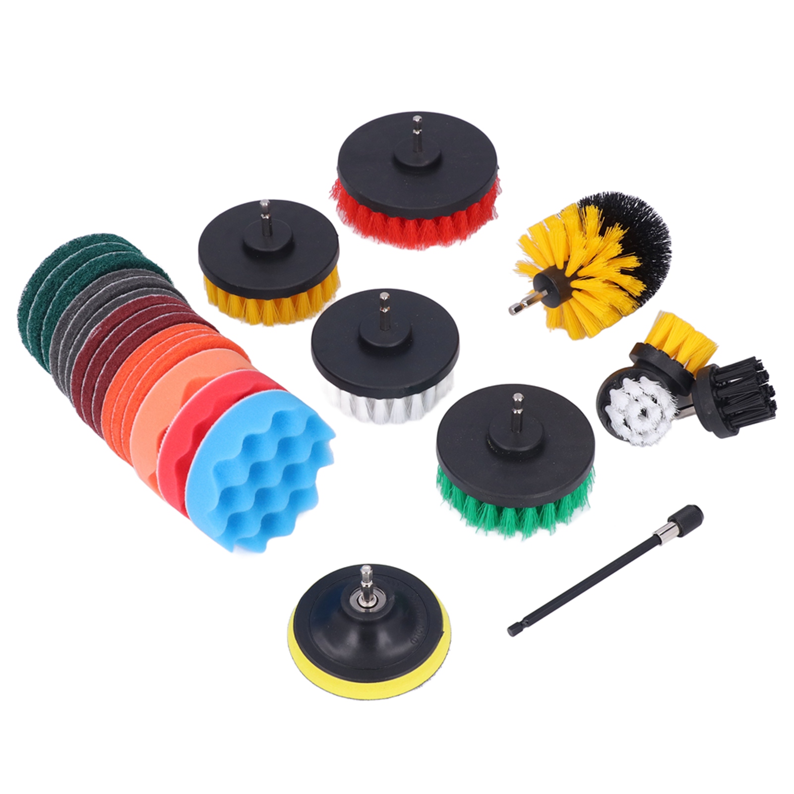 Set Mit 4 Schleifschwämmen Für Bohrmaschine, 1/4-zoll-sechskantbit, Elektrische Reinigungsbürste, Leistungsstarkes Schrubbzubehör.