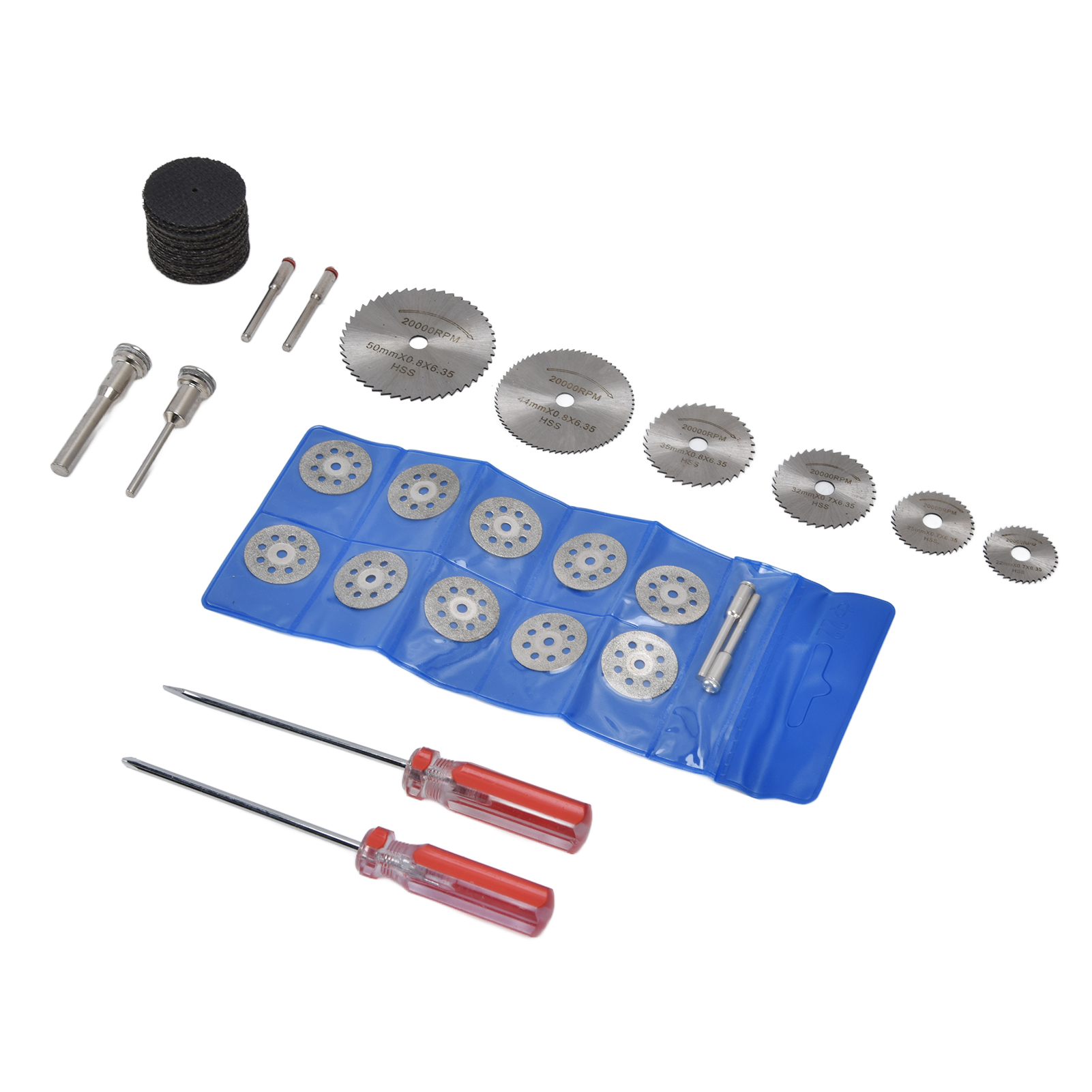 Set Mit 44 Diamanttrennscheiben Für Winkelschleifer, Kreissägeblätter Und Harz-schleifscheiben