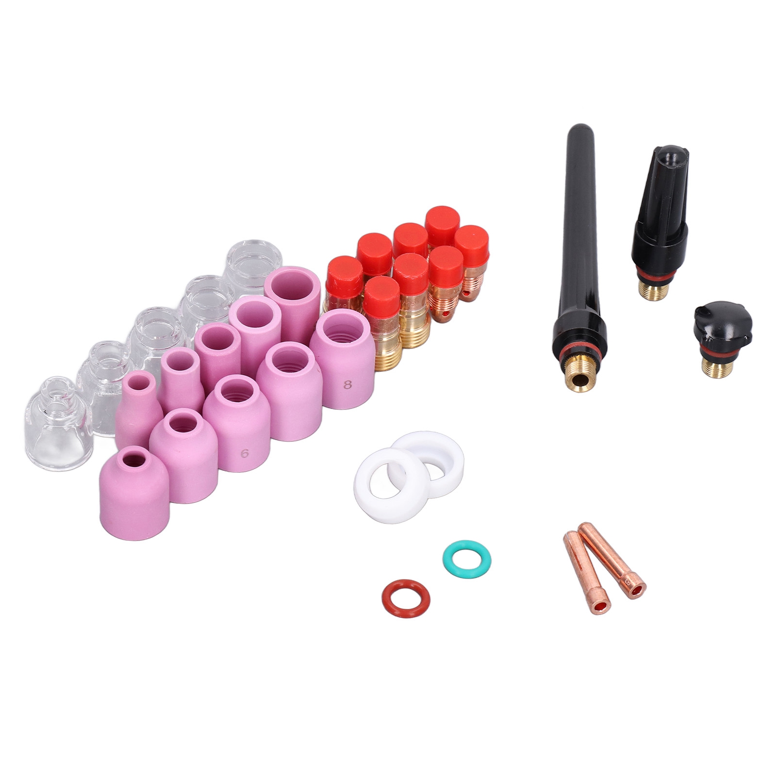 Set Mit 10 Wig-brennerzubehörteilen Für Wp-17/18/26: Glasdüsen, Gaslinse, Klemme, Aluminiumoxiddüse