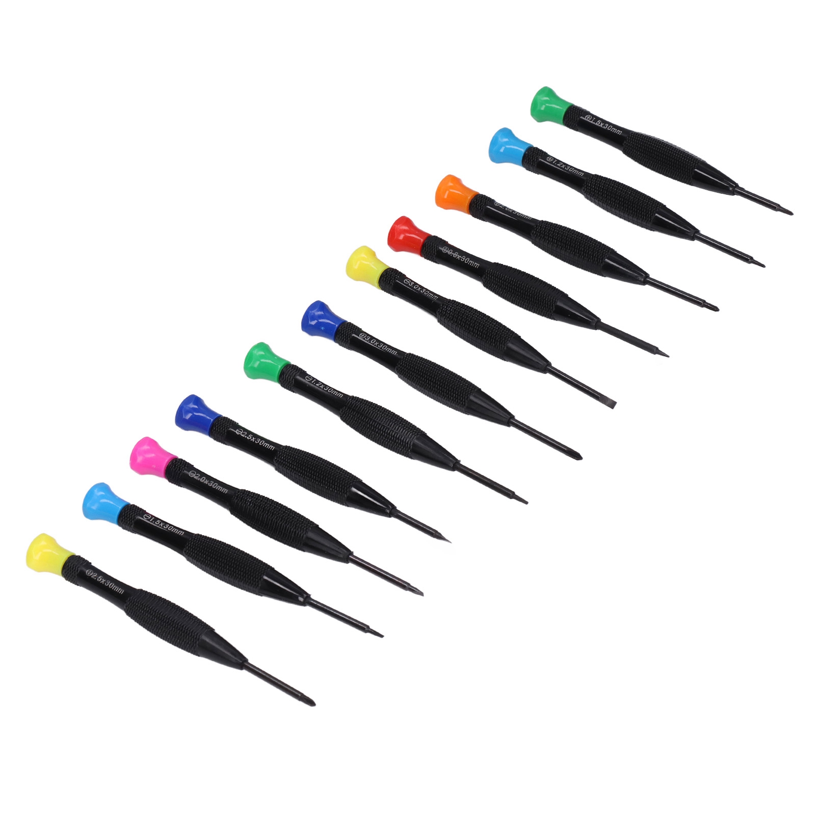 Set Mit 11 Magnetischen Präzisionsschraubendrehern In Verschiedenen Größen, Reparaturwerkzeugset Für Handys Und Brillen.