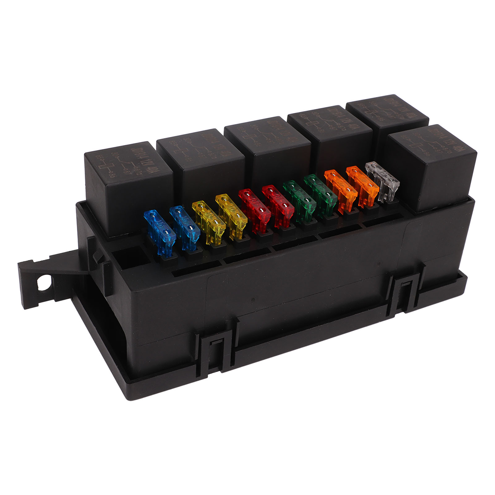 Wasserdichter Sicherungs- Und Relaiskasten Mit 6 Relais Und 11 Atc/ato-relais, Verteilerblock Für Auto, Boot, Yacht, Wasserdichter Elektrischer Schutz.