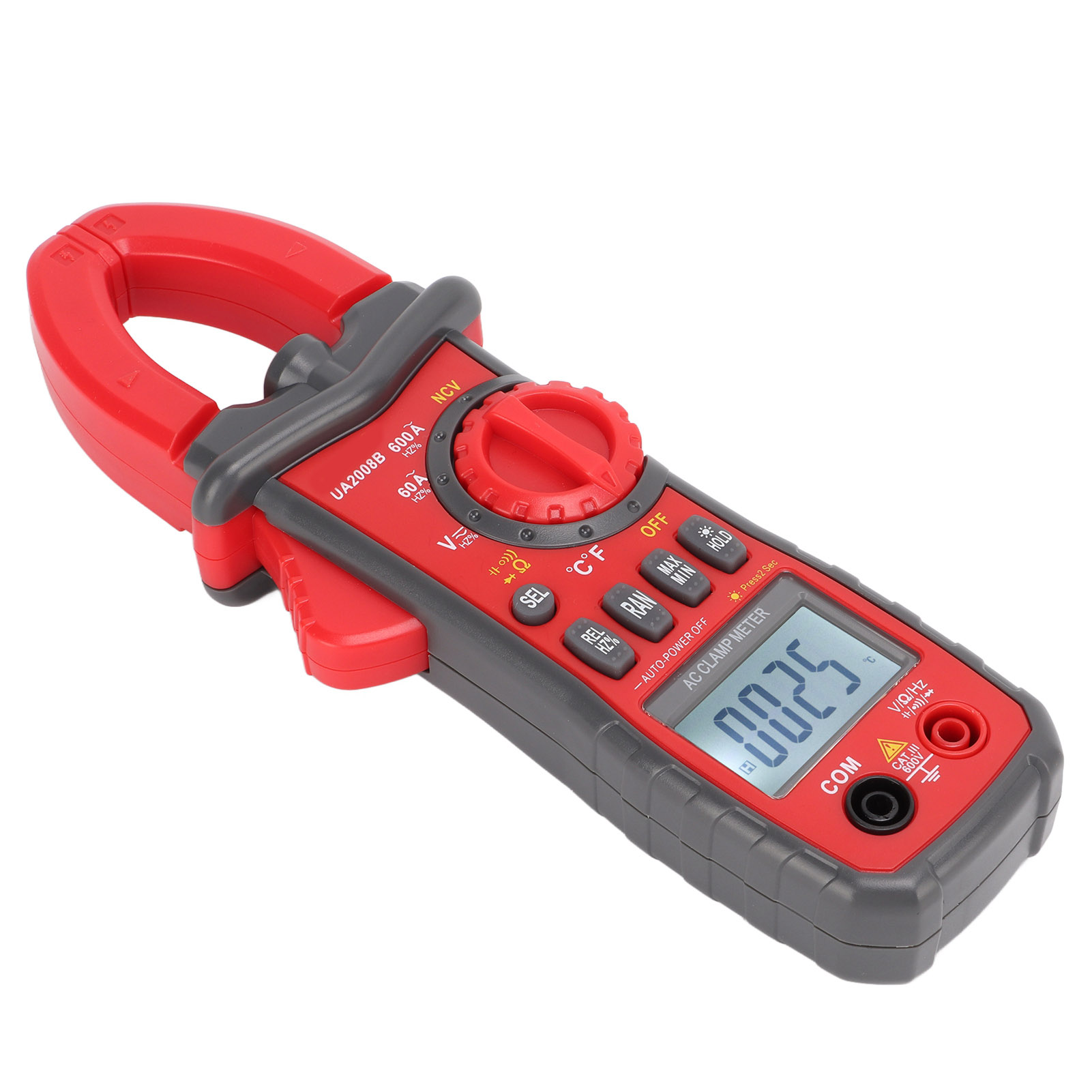 Digitales 600v 600a Zangenamperemeter, Stabiles Präzisionsmultimeter Mit Messleitungen, Zuverlässige Elektrische Messung, Hochpräzise Digitale Anzeige.
