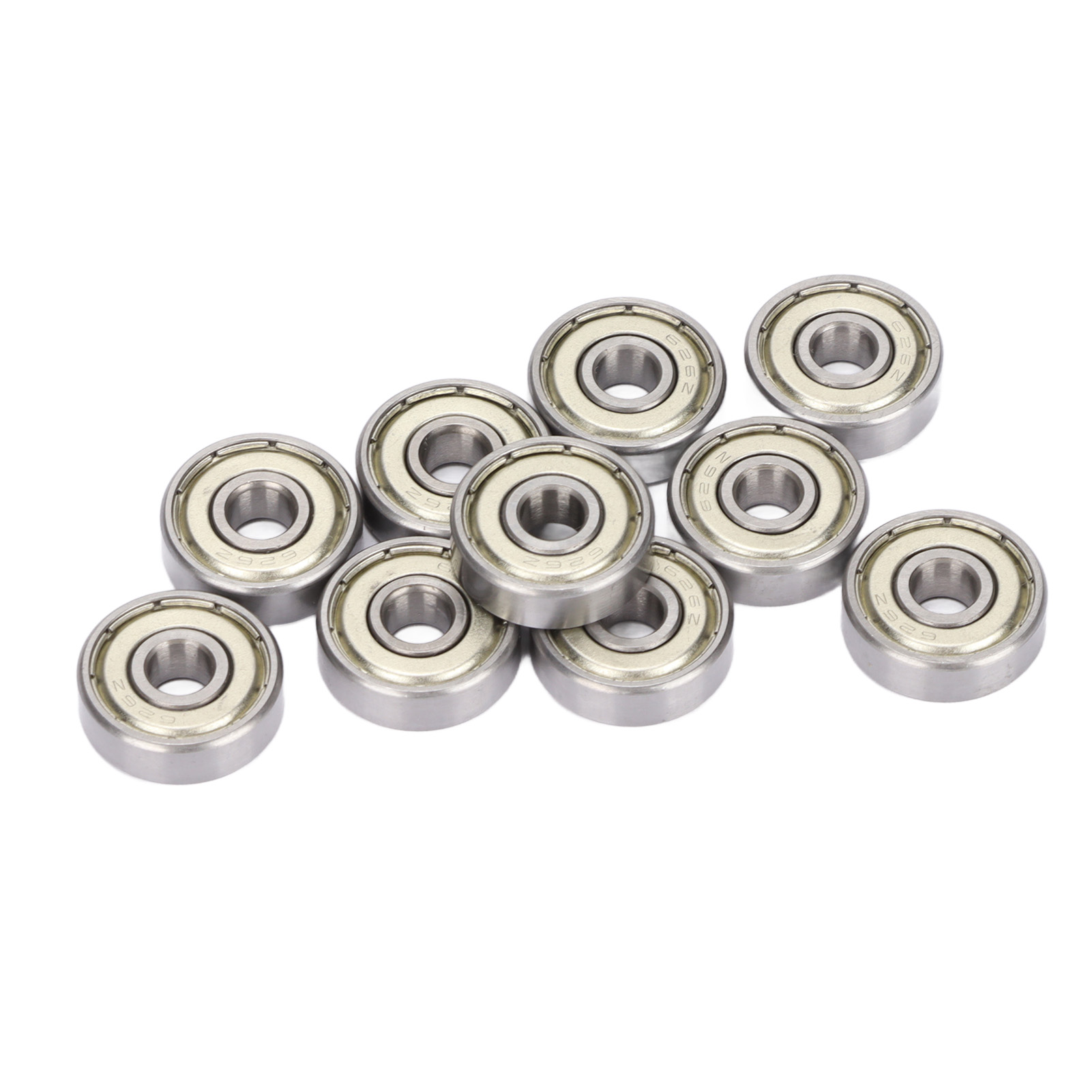 Kugellager 626z, 10 Stück, Doppelflansch, Stahl, 6x19x6 Mm, Abgedichtete Lager Für Heimwerker- Und Mechanische Anwendungen