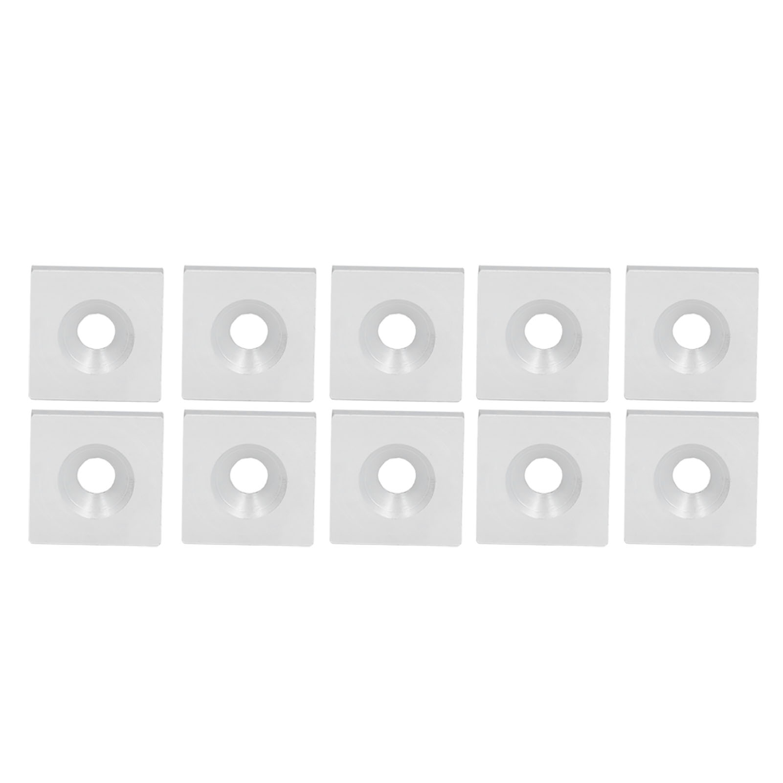 Aluminium-endkappen Für Profile, Schienensysteme, Einlochabdeckung, 10er-pack, Silbernes Set