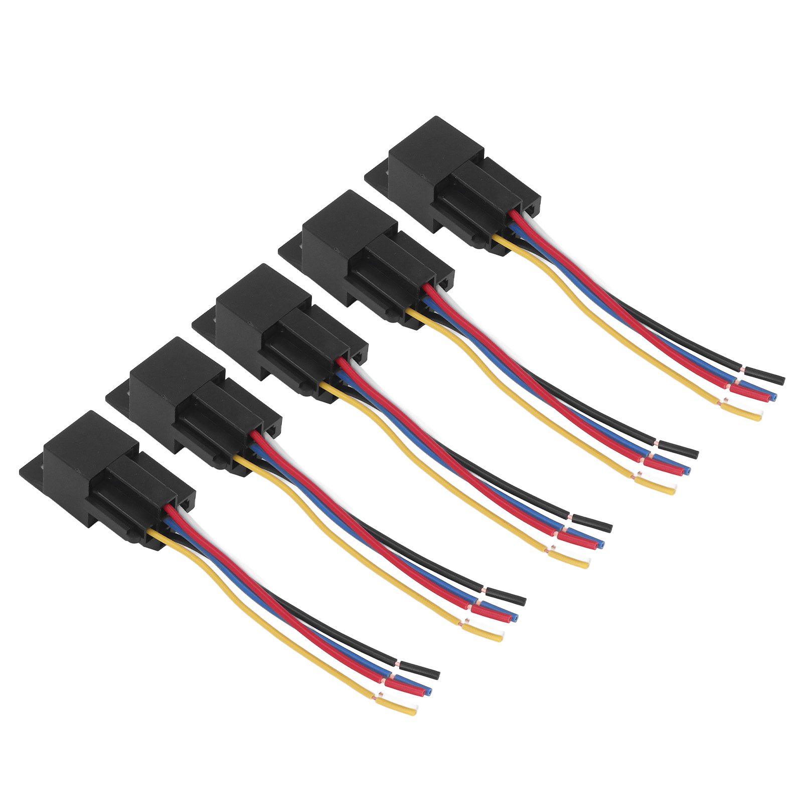 12v 40a 5-poliges Kfz-relais, Kupfer, Stabiles Abs-gehäuse, Zuverlässige Verbindung, 5-teiliges Set Für Pkw