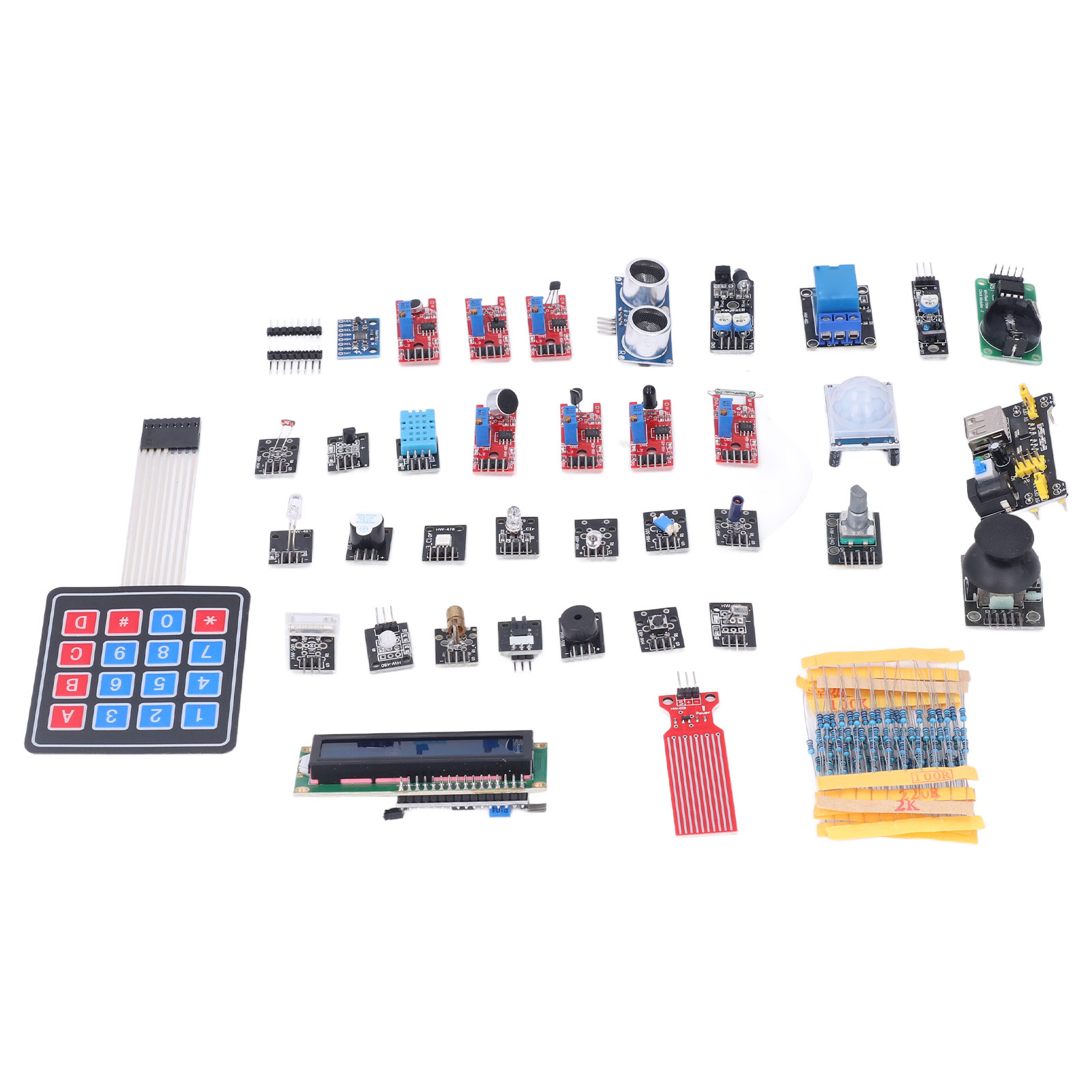 Set Mit 37 Elektronischen Sensormodulen + 100 Widerständen Für Raspberry Pi, Diverse Diy-komponenten