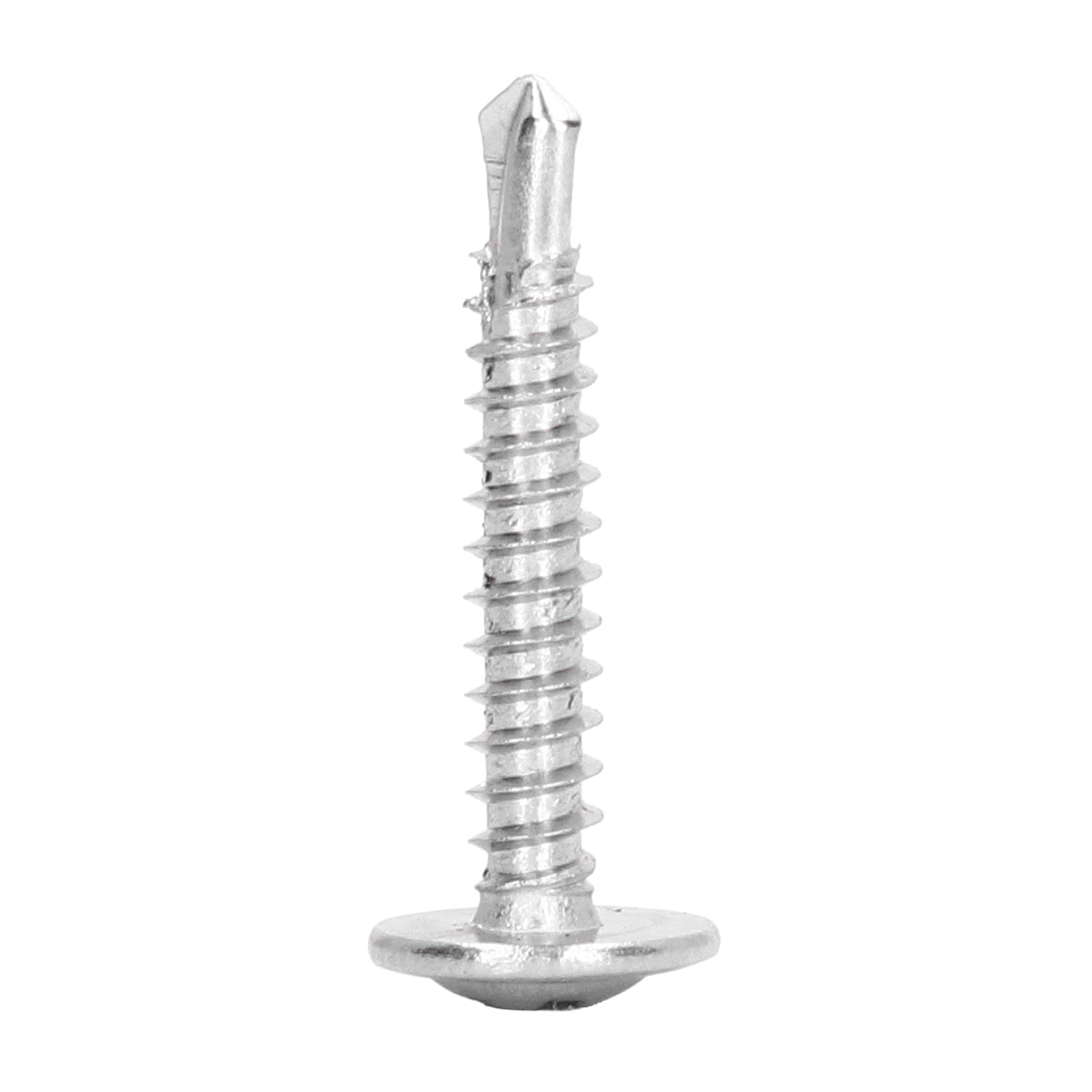 100 Selbstbohrende Holzschrauben, Senkkopf Mit Kreuzschlitz, Edelstahl 410, Mit Integrierter Unterlegscheibe, Befestigungsmaterial 4,2 X 32 Mm