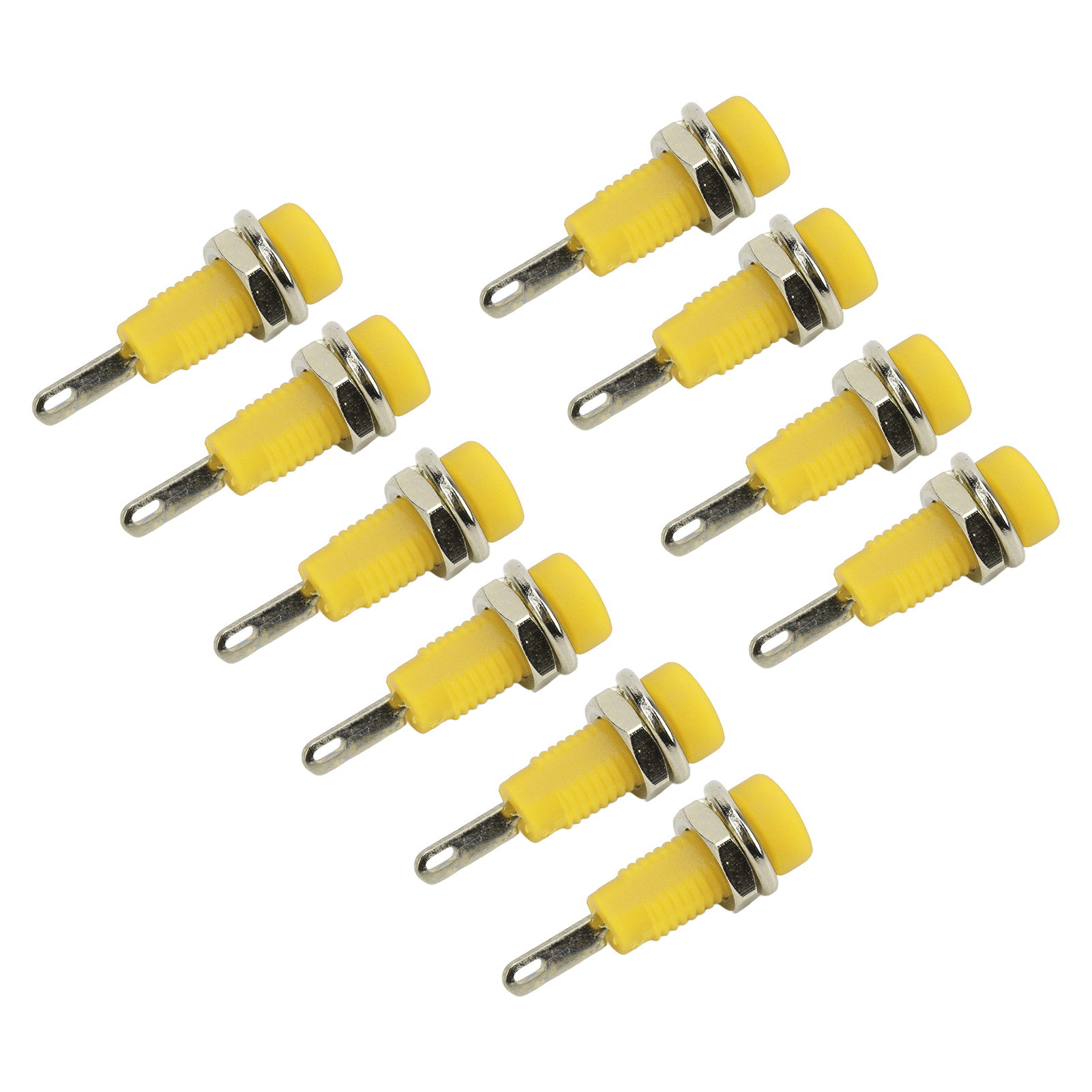 10 Stück J.40003 2-mm-bananenstecker, Verlängerter Stecker Für Elektronische Instrumente, Gelb