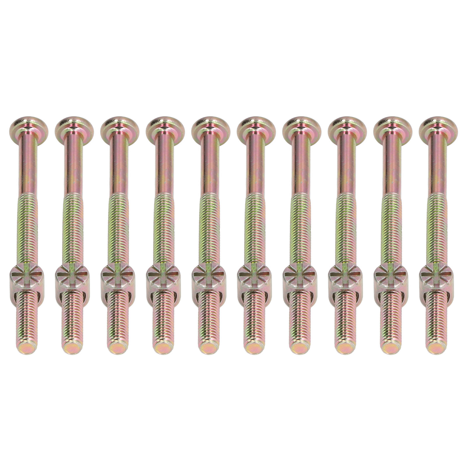 Set Mit 10 M6 Sechskant-zylinderkopfschrauben Aus Verzinktem Edelstahl, 80 Mm, Zur Befestigung Von Babybetten Und Möbeln, Robustes Schraubenset.