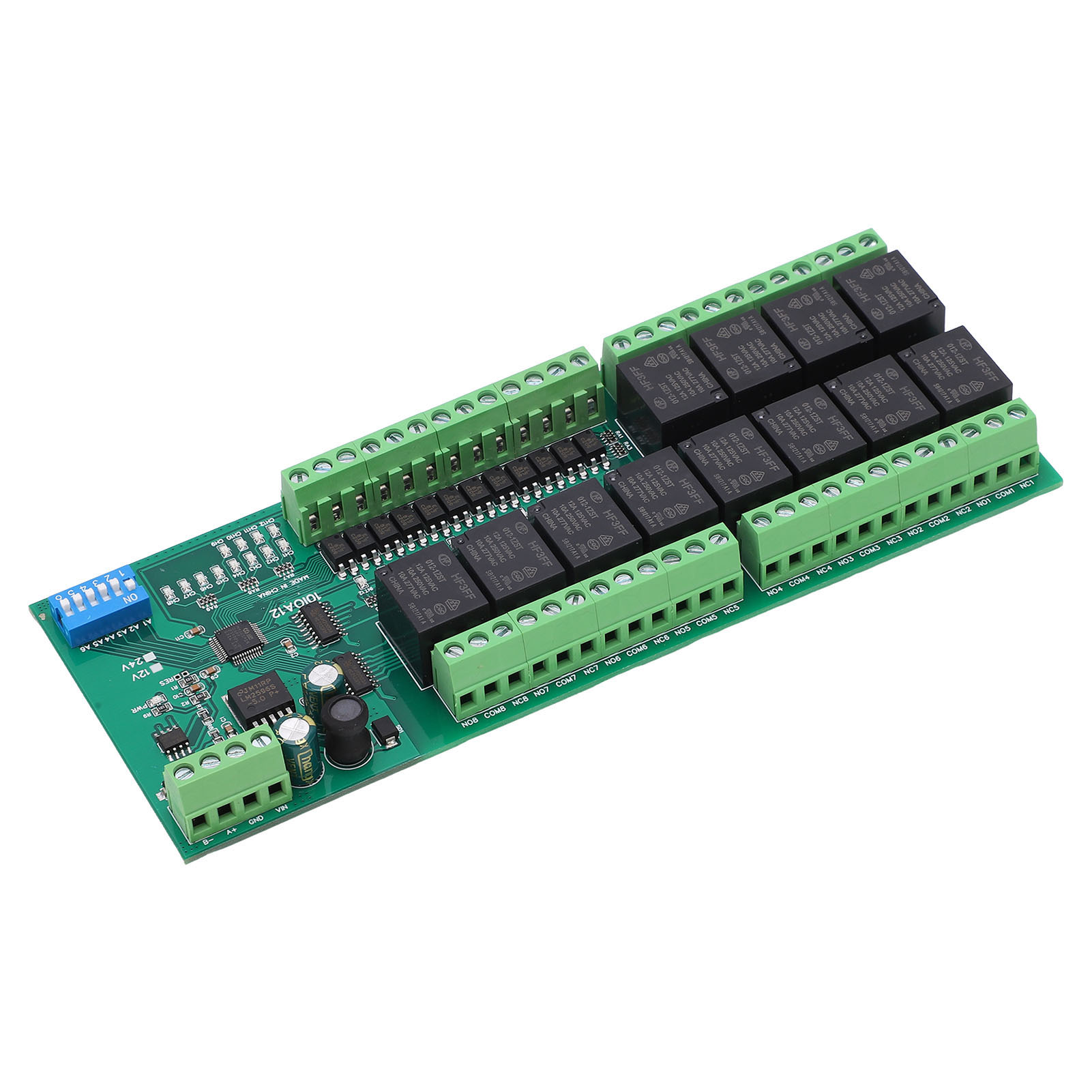 12-kanal-12v-relaismodul Mit Überspannungsschutz, 12 Opto-isolierten Eingängen, Hardware-reset, Robuste Relaisplatine Für Die Industrielle Automatisierung.