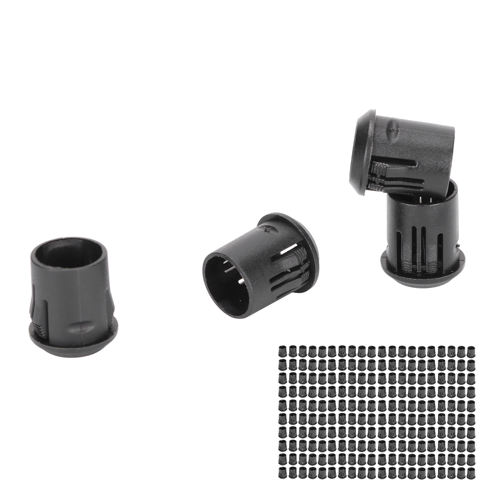 8-mm-led-montagehalterung (schwarz), 200 Kunststoff-lampenfassungen Mit Clips, Montagehalterung Für Kontrollleuchten