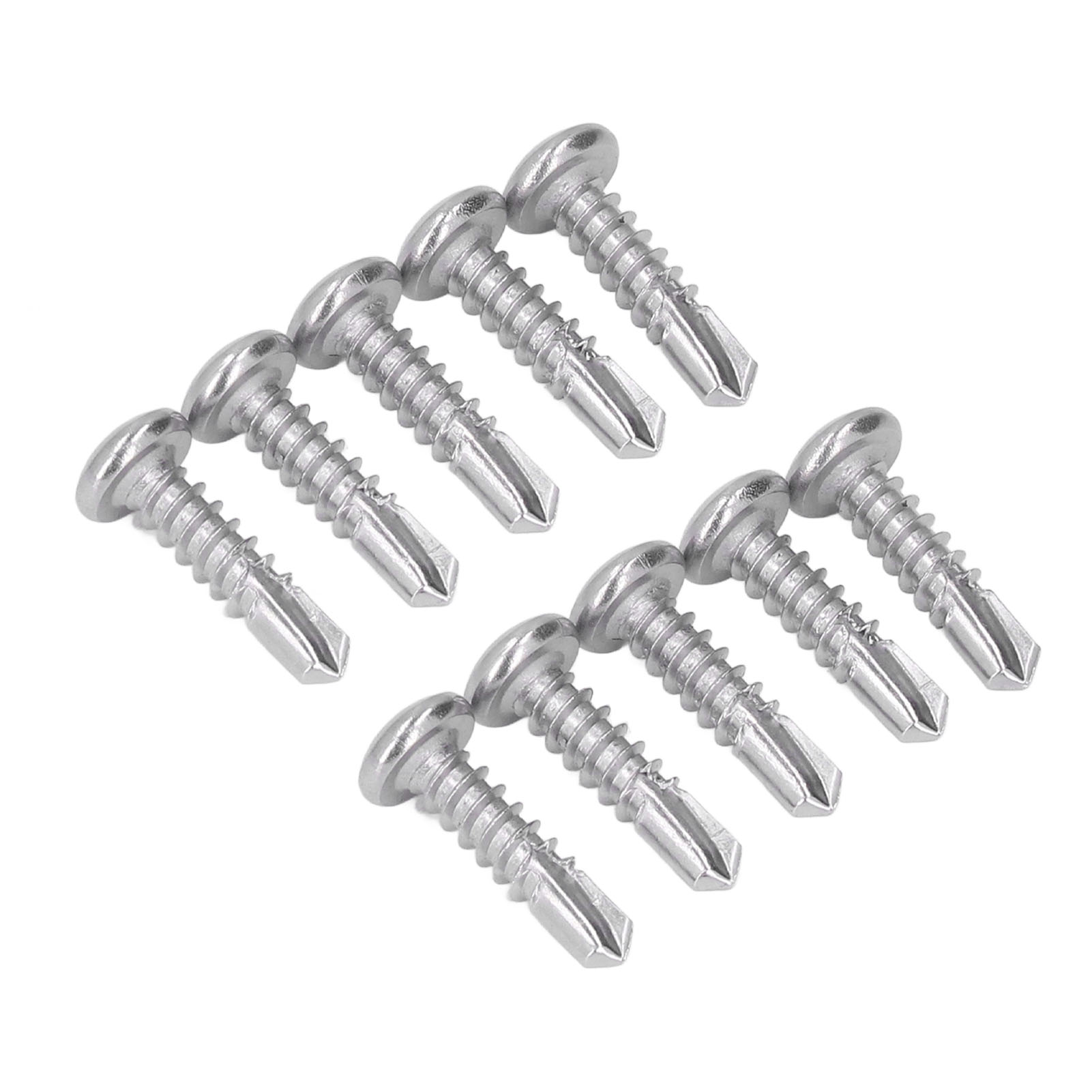 Packung Mit 200 Selbstbohrenden Schrauben Mit Senkkopf (kreuzschlitz), Edelstahl 410, M4,8 X 19 Mm, Für Metall Und Holz