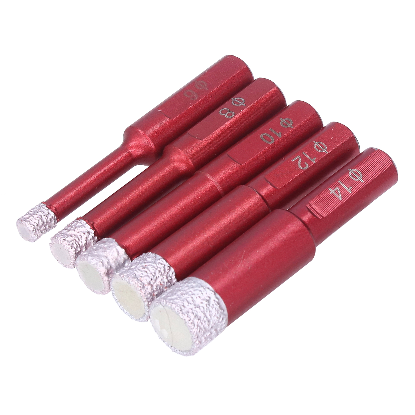 Set Mit 5 Dreieckigen Diamantbohrern, Dreieckige Spitze, Für Trocken- Und Nassbohren, Für Granit Und Keramik, Komplettes Werkzeugset