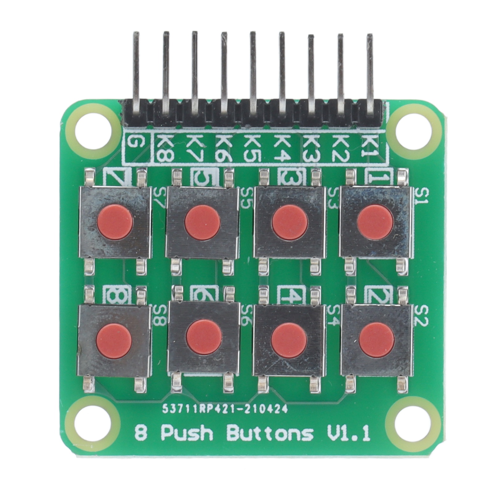 2x4-matrix-membrantastatur Mit 8 Drucktasten Für Mikrocontroller, Leiterplatten-tastenmodul, Miniaturschalter