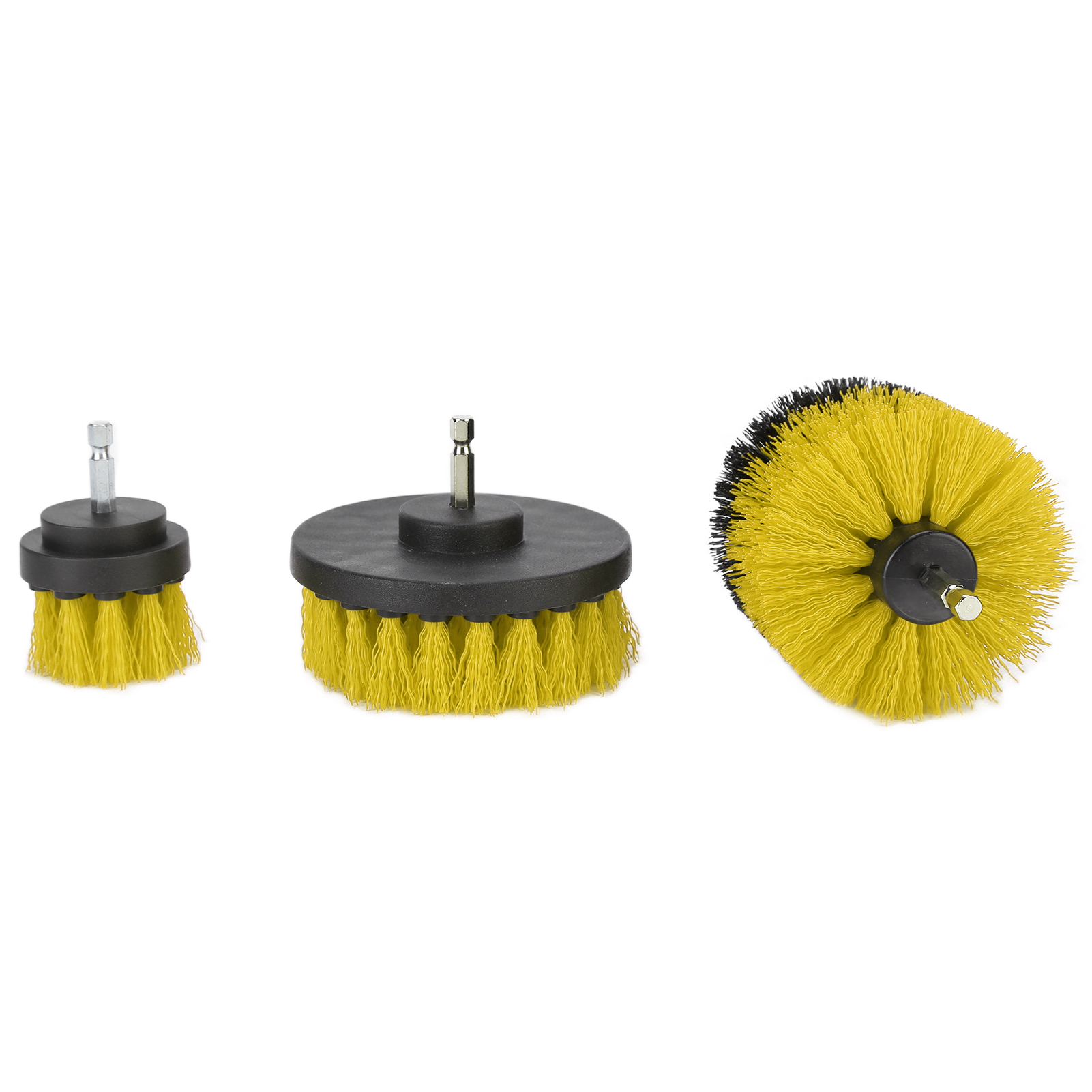 Reinigungsbürsten-set Für Elektrische Bohrmaschinen, Verlängerte Zubehörteile, Gelbes Schrubbset, 10-teilig.