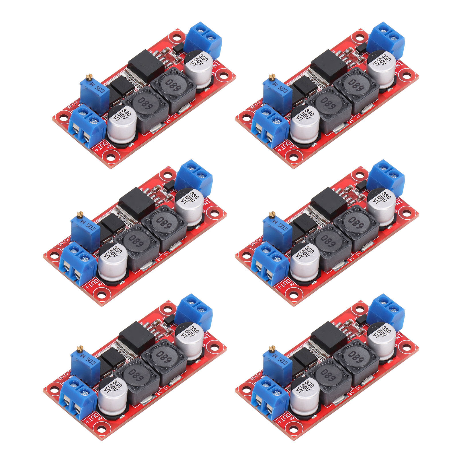 6 Stück Dc-abwärtsspannungsregler-modul, Abwärtswandler 5–38 V Auf 1,25–36 V, Hochstrom-einstellbare Netzteilplatine