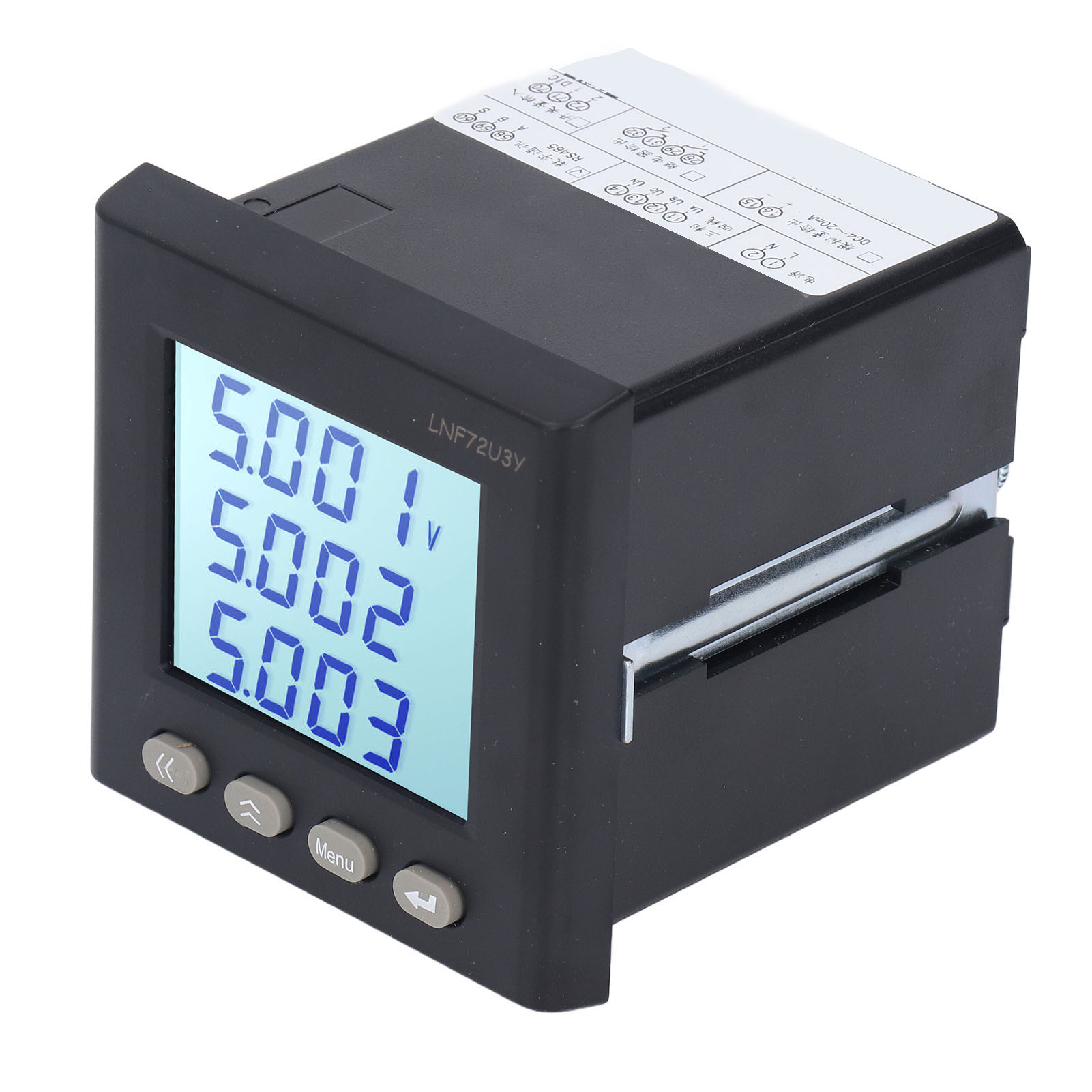 Dreiphasiges Intelligentes Digitales Lcd-voltmeter, Kompaktes Display, Ac/dc 80-270v Amperemetermessung, Präzises Spannungsmessgerät Für Schaltschränke.