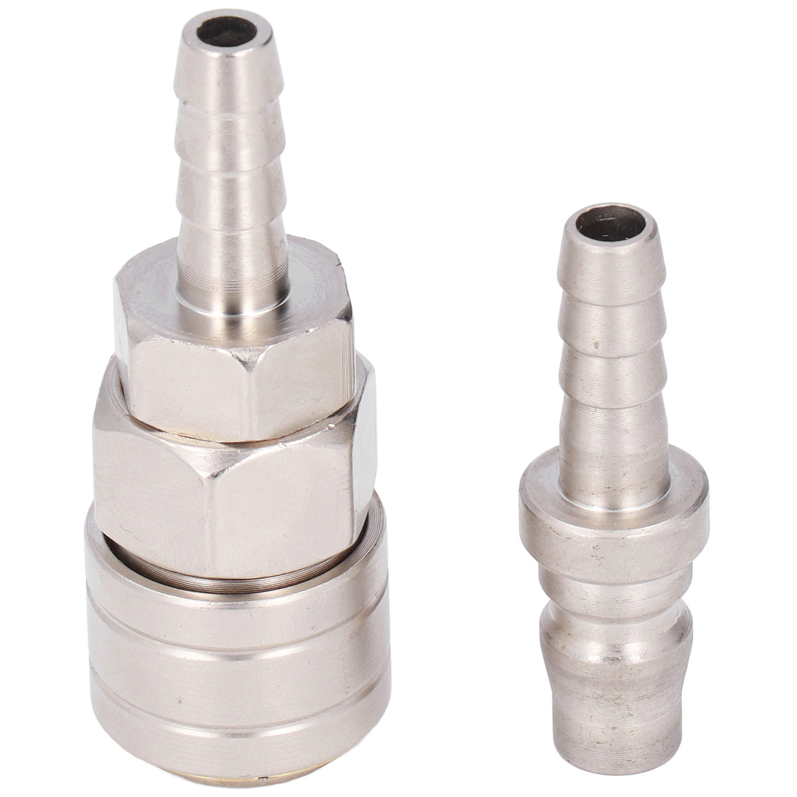 Schnell Selbstsichernde Pneumatische Verschraubung Aus Vernickeltem Edelstahl, 8 Mm Langer Luftkupplungsstutzen (sh+ph20), Schlauchverbinder (männlich/weiblich), Hochdruckdicht.