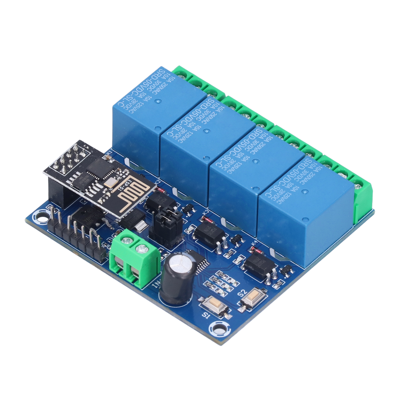Esp8266 4-kanal-wlan-schalter, Fernsteuerung Über Mobile App Für Hausautomationssysteme, 5v-relaismodul Kompatibel Mit Smart Home.