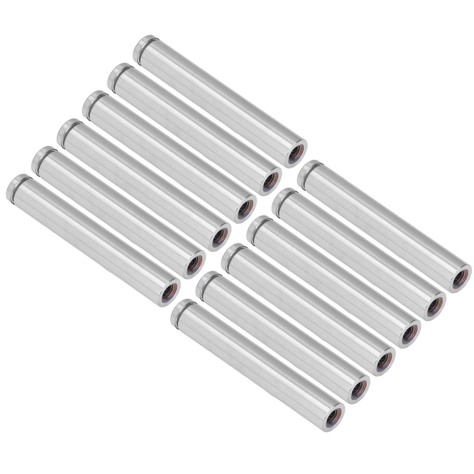 Set Mit 12 Edelstahl-distanzschrauben, Gewindeeinsätzen Zur Werbemittelmontage, 19 X 120 Mm Befestigungssatz