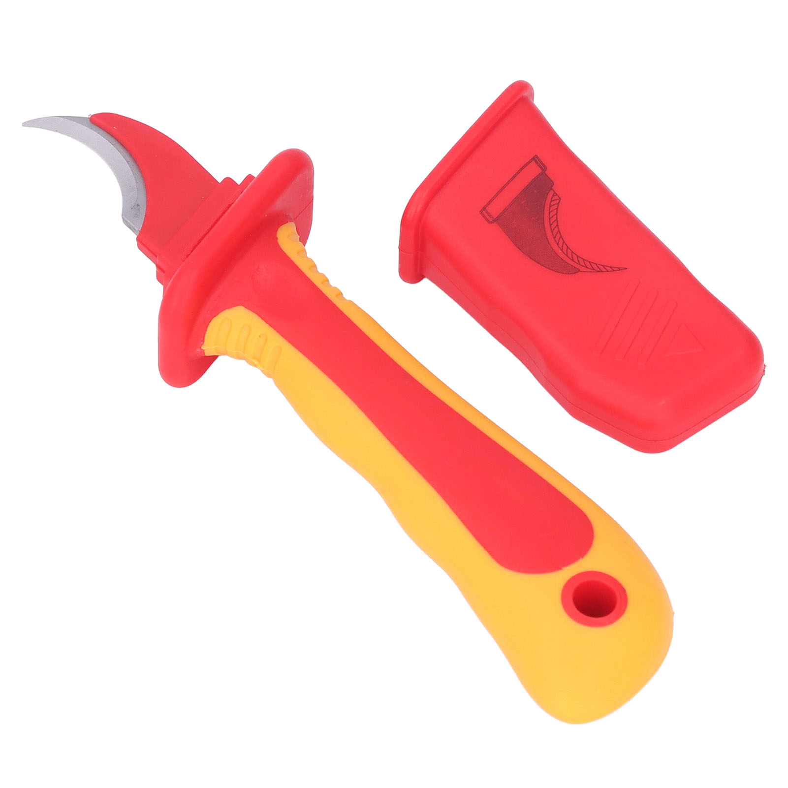 Hochspannungsisoliertes Elektrikermesser, Antimagnetisch Beständig, Iec60900-zertifizierter Drahtschneider, Sichelform, Professionelles Sicherheitswerkzeug.