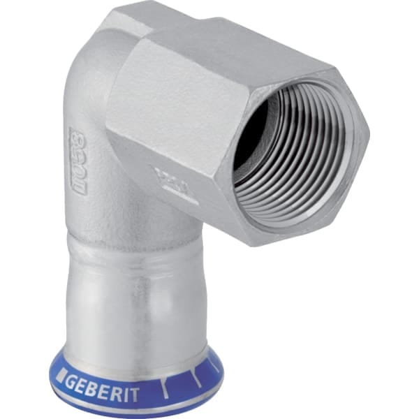 Geberit bergangswinkel Mapress 22mmxRp 3/4 IG, labs-f, 90G, Edelstahl