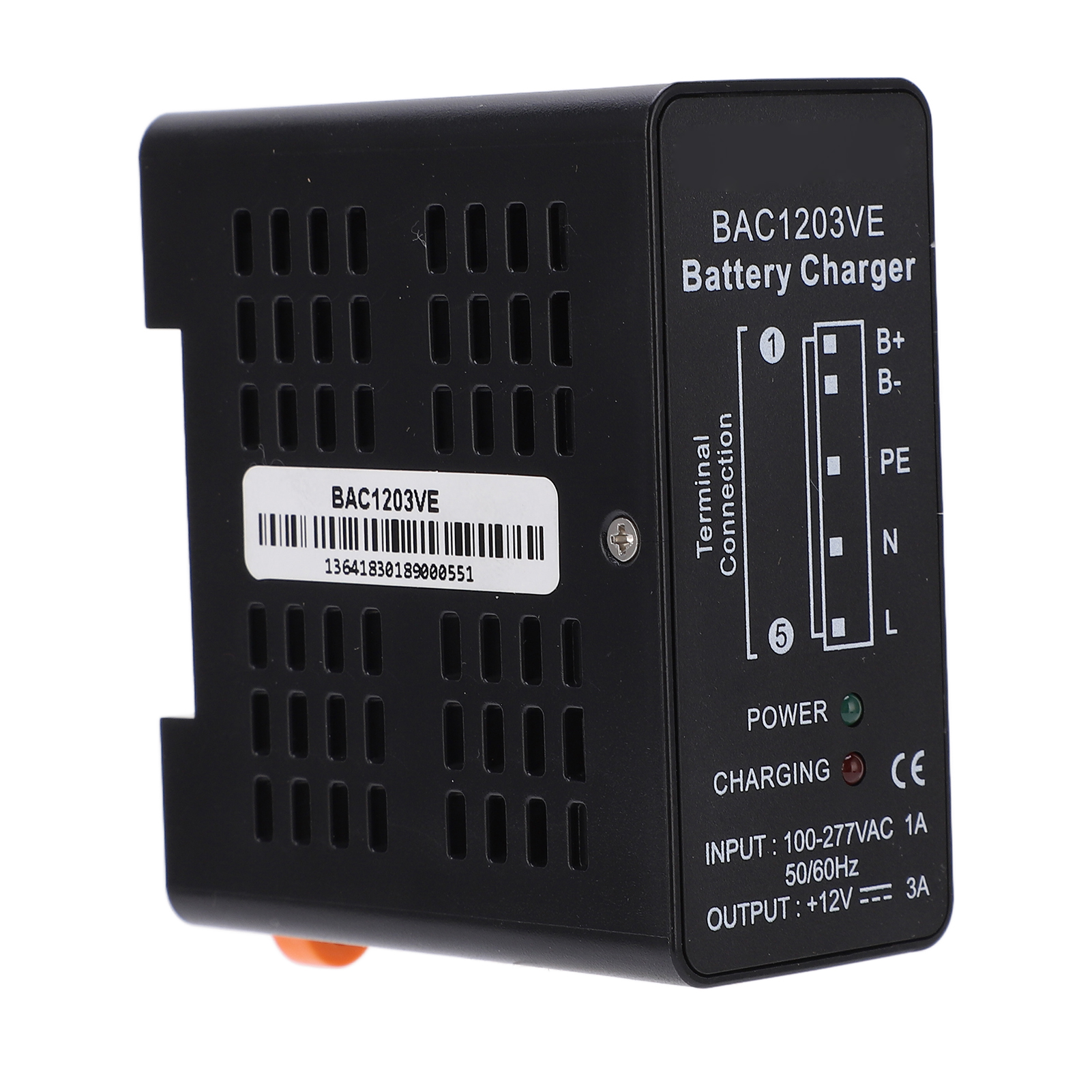 Bac1203ve Batterieladegerät Mit Led-anzeige, Aluminiumlegierung, Automatischer Erhaltungsladung, Netzteil Ac 100–277 V