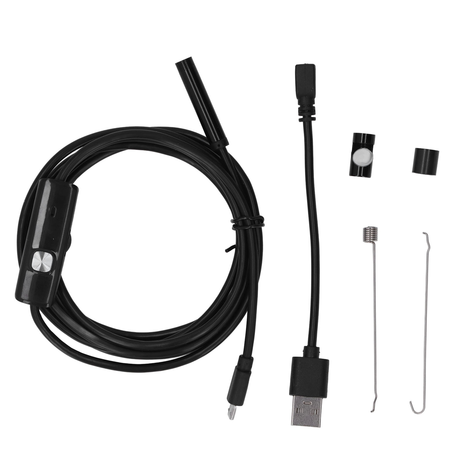 Industrielles Usb-endoskop Mit 7-mm-inspektionskamera, 6 Eingebauten Leds, Ip67 Wasserdichtem, Flexiblem Schlauch, 1 Meter Lang, Für Die Inspektion Von Rohren Und Sanitäranlagen.