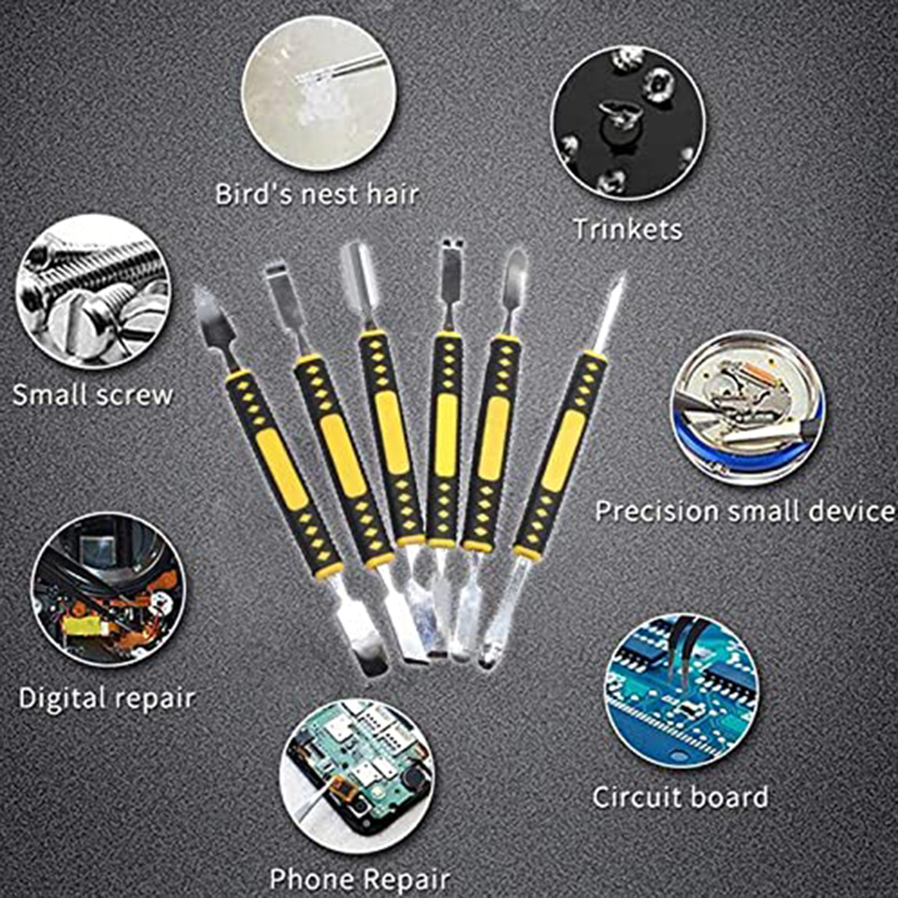 6-teiliges Werkzeugset Zum Zerlegen Von Mobiltelefonen, Metallhebel, Elektronikreparaturset Für Tablets, Laptops Und Elektronische Geräte.