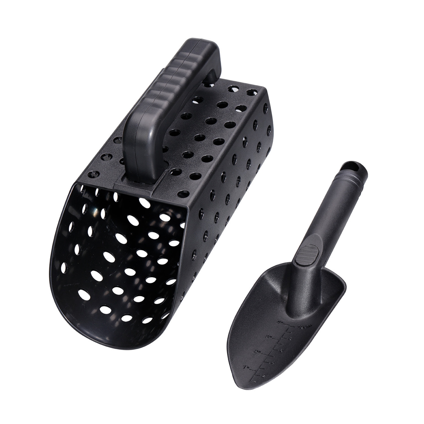Sandschaufel Für Metallsuchgeräte, Tragbares Set Mit Kelle, Robustes Abs, Ergonomischer Griff, Ausgrabungswerkzeug Für Die Schatzsuche, 2-teiliges Set