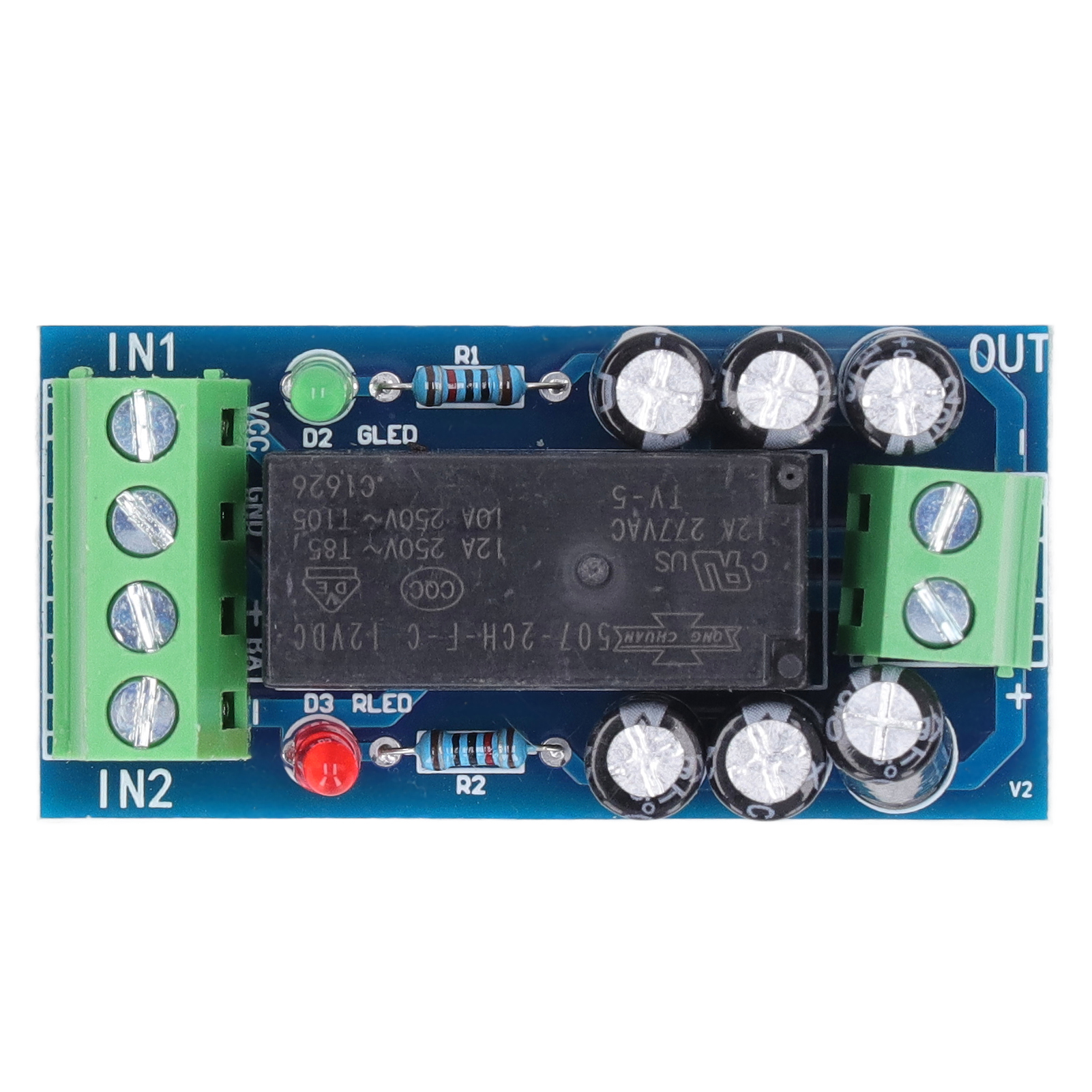 Hochleistungs-industrierelaismodul 12 V 150 W 12 A Mit Automatischer Umschaltung Und Notstromversorgung (batterie-steuerpanel)