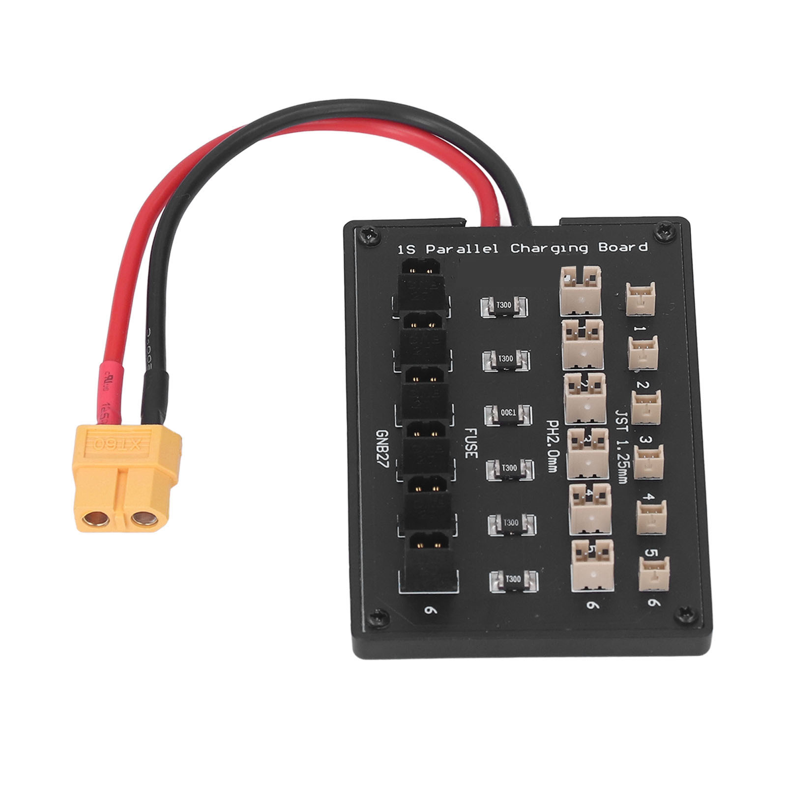 Xt60 6-fach Parallelladegerät, Balancerplattform Mit 4,0-mm-bananenkabel Für Lithiumbatterien