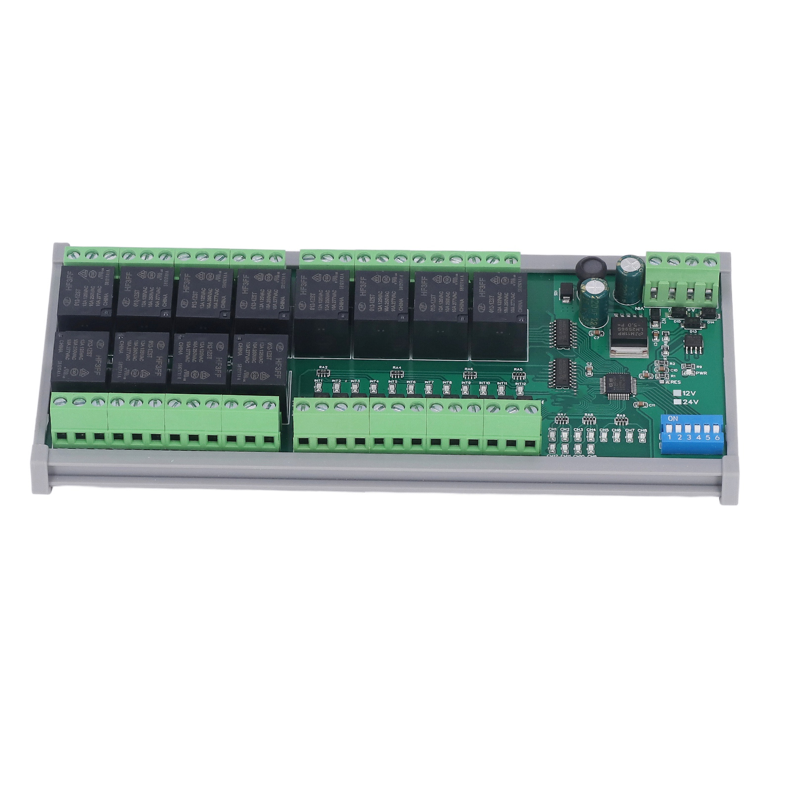Rs485 12-kanal-relaismodul Rtu Leiterplatte Din-schienen-industriesteuerung 24v Automatisierungskomponenten