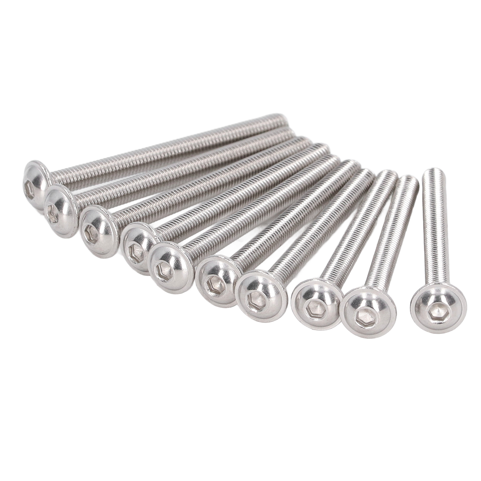 M3x30 Mm Flachkopf-flanschschrauben, 50er-packung, Edelstahl A2-70, Innensechskantschrauben, Zylinderkopf-befestigungselemente Für Die Montage
