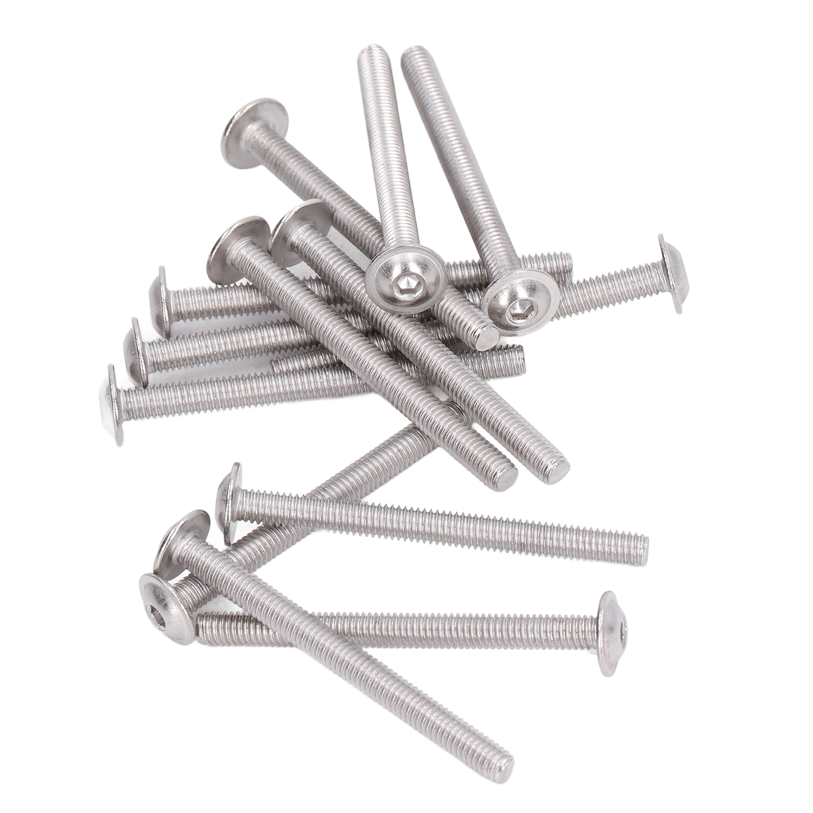 M4x40mm Schrauben, Packung Mit 50 A2-70 Edelstahl-flanschschrauben Mit Linsenkopf, Innensechskantschrauben, Robustes Befestigungsset Für Verschiedene Anwendungen.