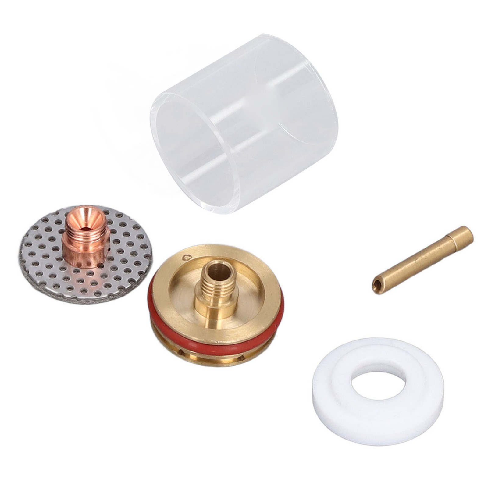 5-teiliges Set Für Wp-20/25 Wig-brenner: Messingdüsen, Schutzbrille, Klemme Und Argon-schweißdüse, Komplettes Set Für Die Schweißpistole.